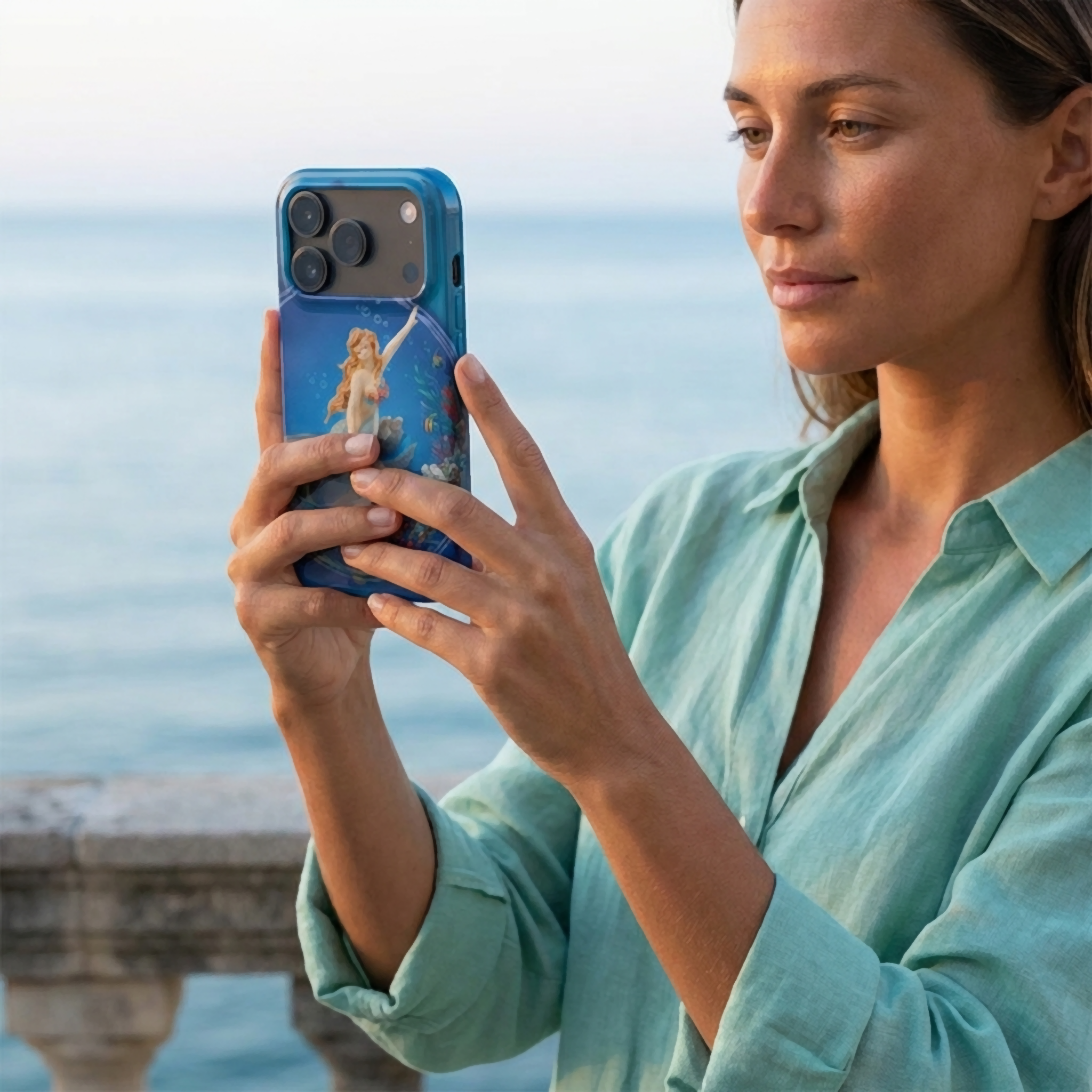 Mermaid Sea Phone Case — Tough Magnetic Protective Case with Vintage Mermaid Design. Vibrant, protective, and unmistakably magical. product thumbnail image