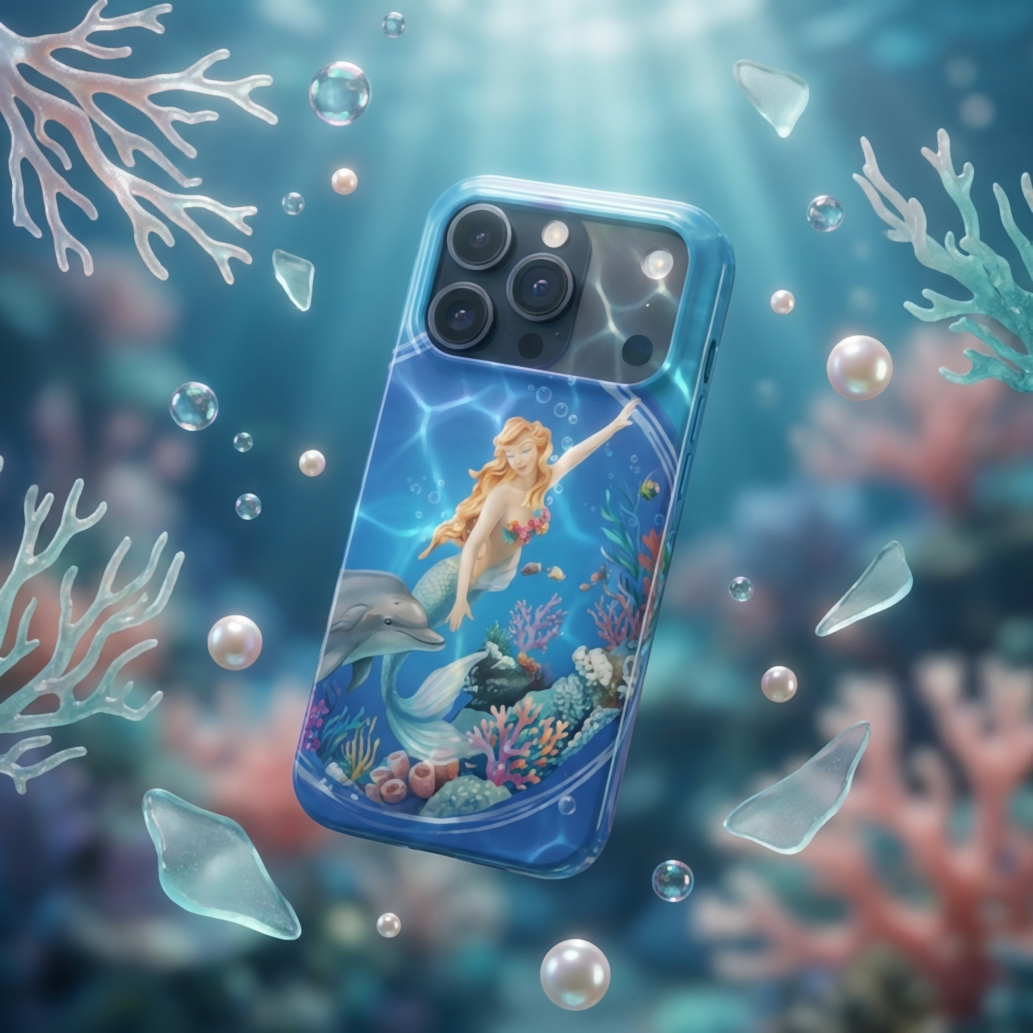 Mermaid Sea Phone Case — Tough Magnetic Protective Case with Vintage Mermaid Design. Vibrant, protective, and unmistakably magical. product thumbnail image