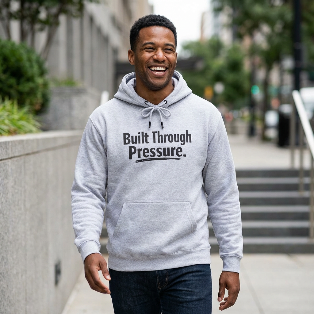 Built Through Pressure Hoodie – Manhood Unscripted™ Motivational Men’s Fleece Hoodie product thumbnail image Built Through Pressure Hoodie – Manhood Unscripted™ Motivational Men’s Fleece Hoodie product thumbnail image