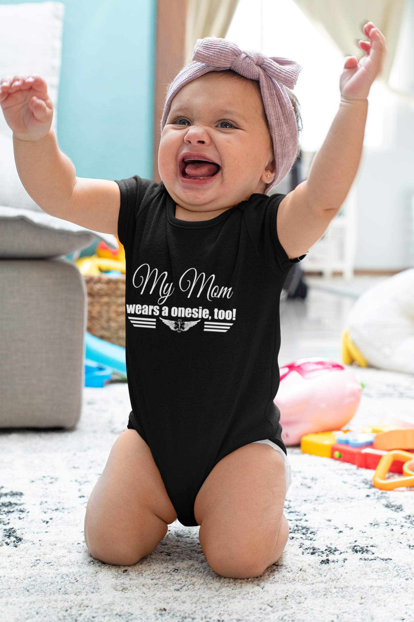 Mom Wears A Onesie Too Infant Fine Jersey Bodysuit (Canada)