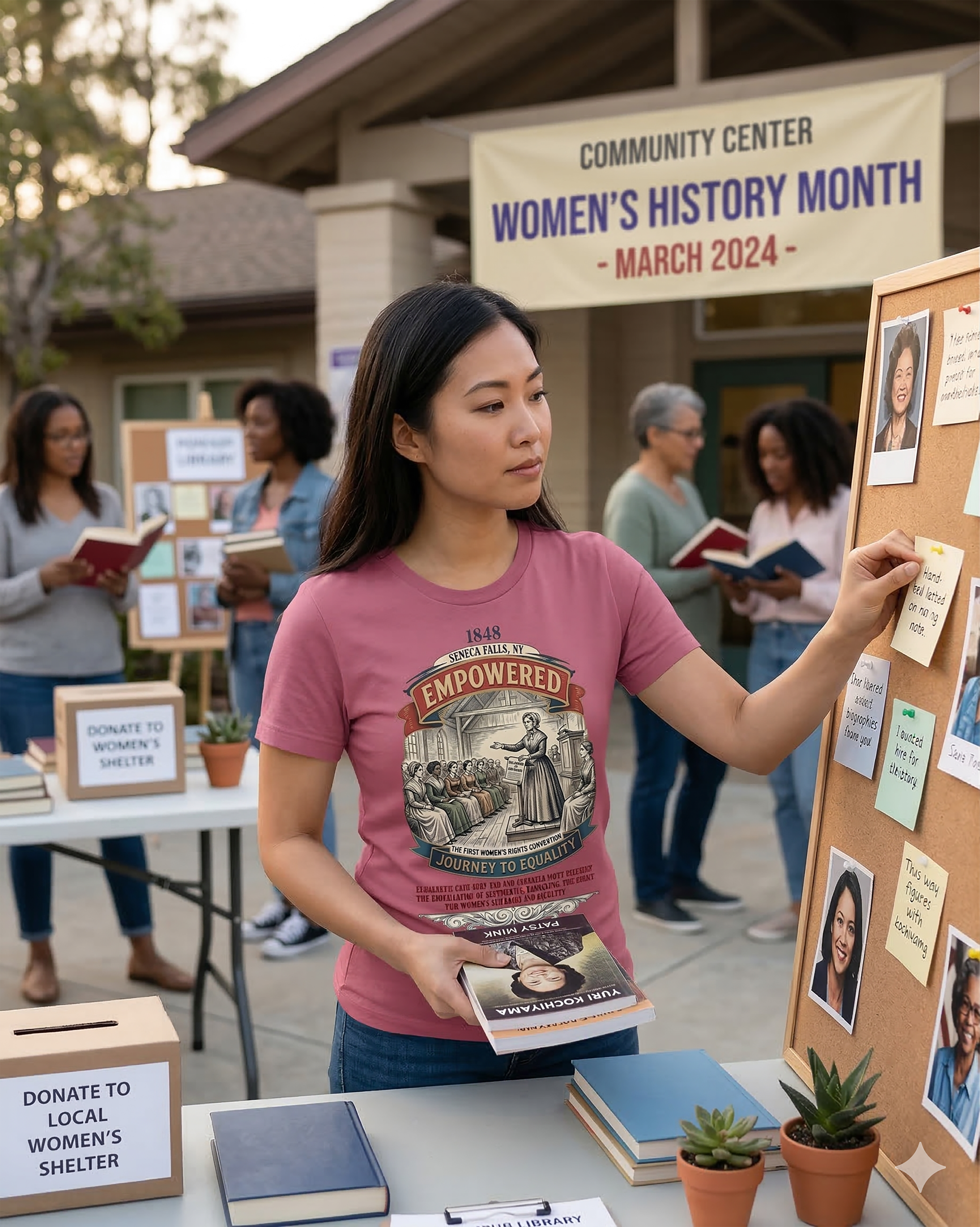 EMPOWERED - 1848: Seneca Falls (The Spark) - Women's History Vintage T-shirt product thumbnail image EMPOWERED - 1848: Seneca Falls (The Spark) - Women's History Vintage T-shirt product thumbnail image