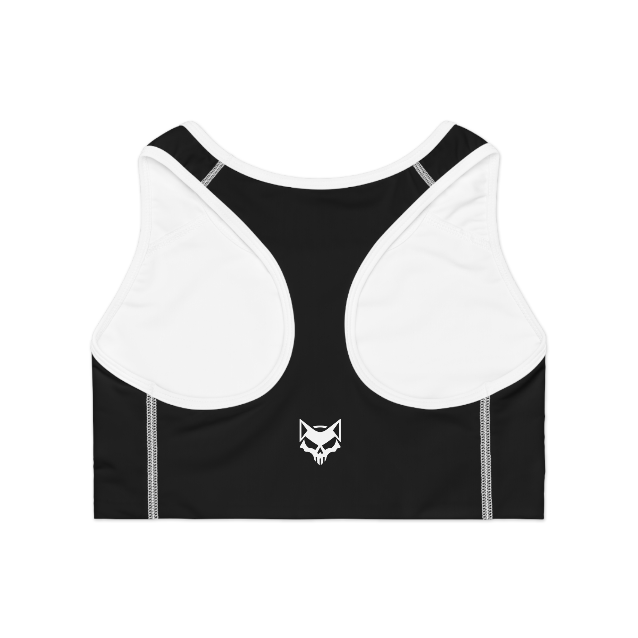Dead Katt Black Sports Bra — Minimal Logo Racerback Activewear product thumbnail image