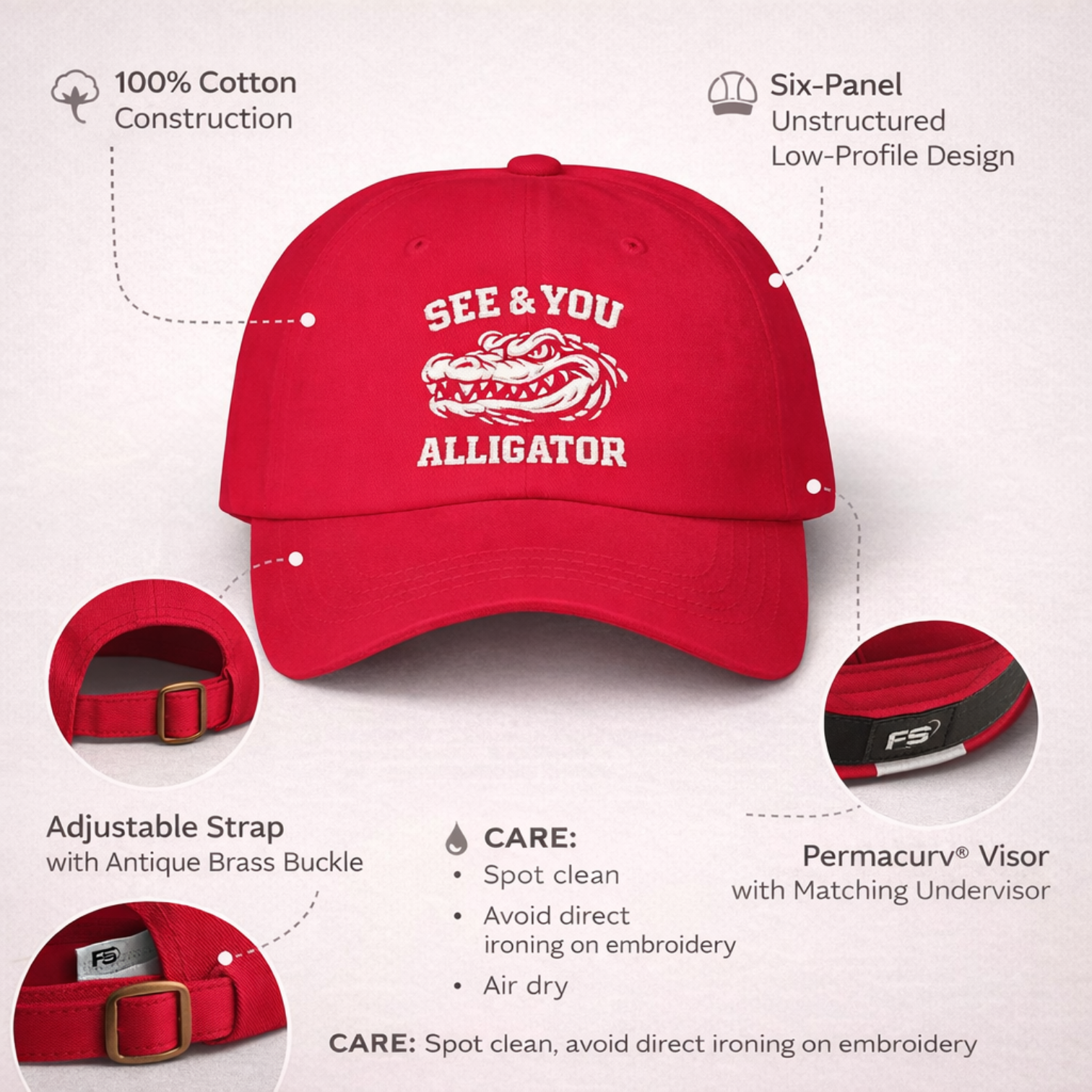 See You Later Alligator Dad Cap FS™ product thumbnail image See You Later Alligator Dad Cap FS™ product thumbnail image