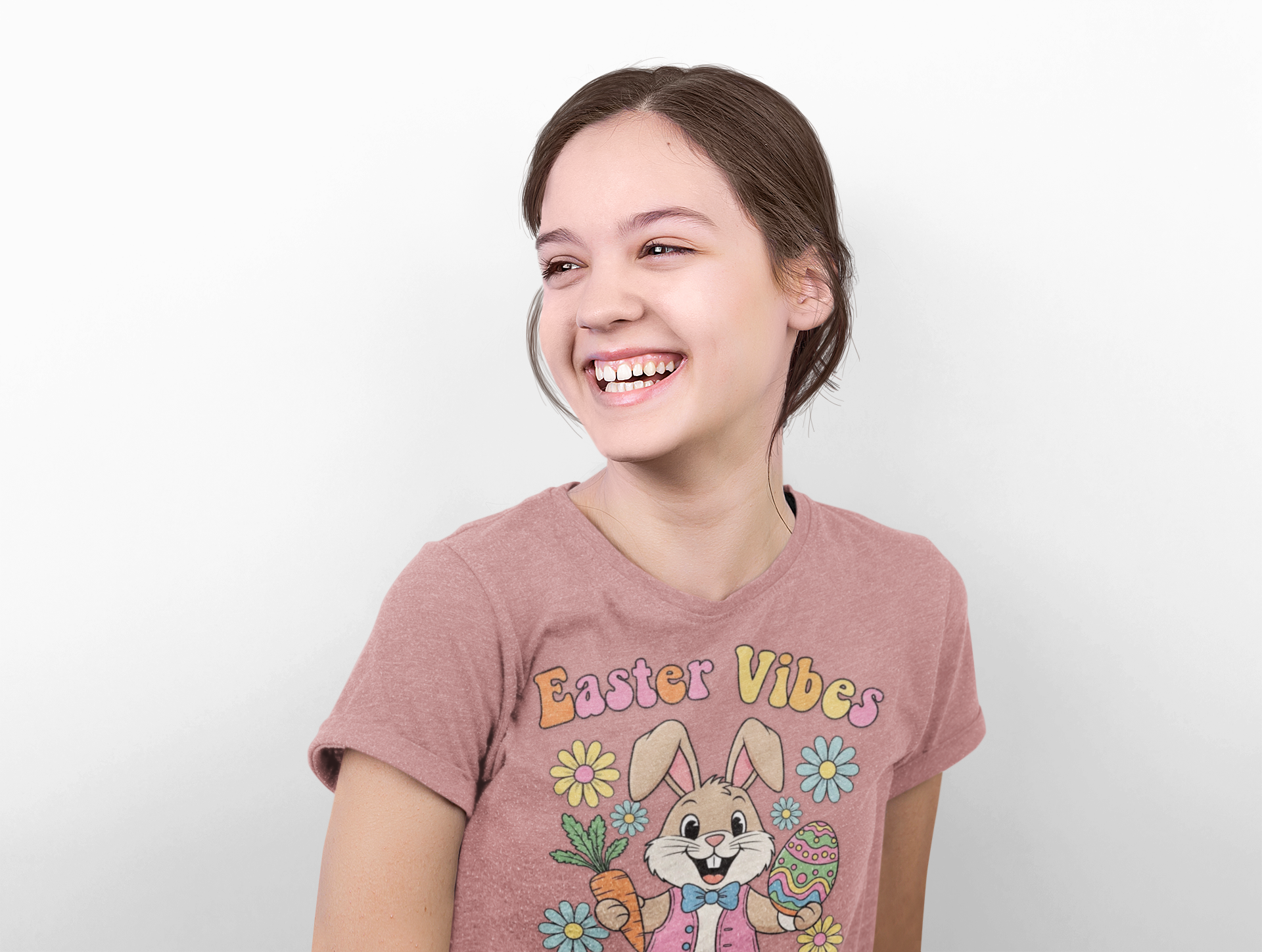 Easter Vibes Youth Shirt, Kids Easter Bunny T-Shirt, Spring Holiday Shirt for Boys Girls, Cute Easter Egg Hunt Tee, Retro Easter Kids Shirt, Bunny Shirt