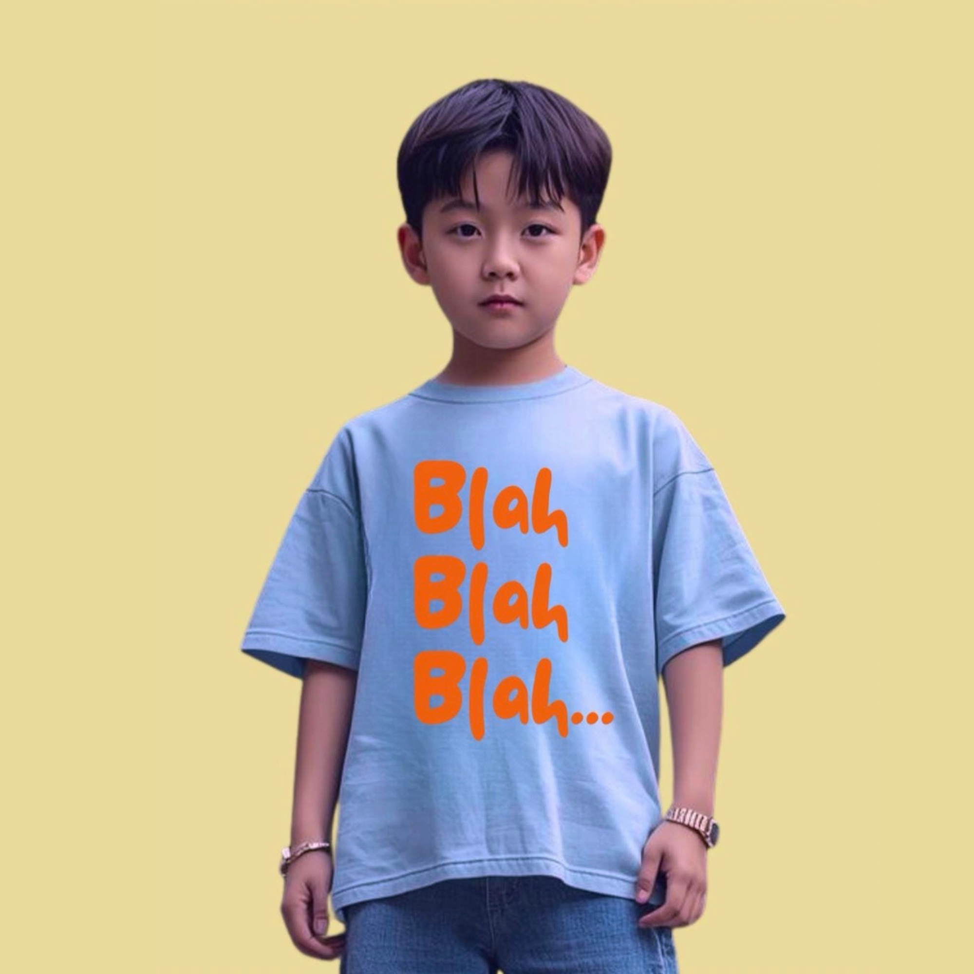 Blah Blah Blah Kids Tee | Funny Kids T-Shirt product thumbnail image