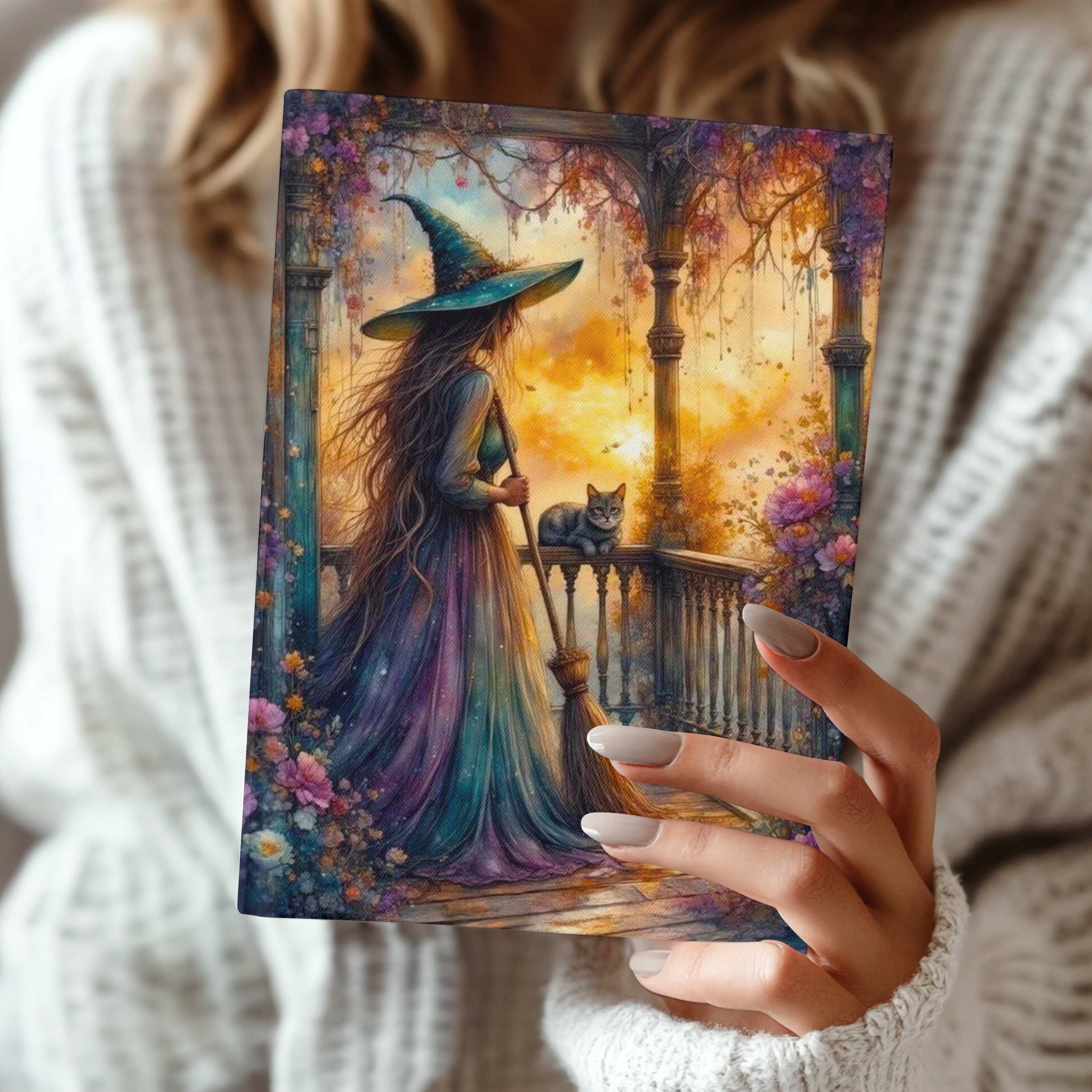 The Cottage Witch Porch Journal,  Enchanted Spring Witch Notebook,  Magical Cottagecore Journal