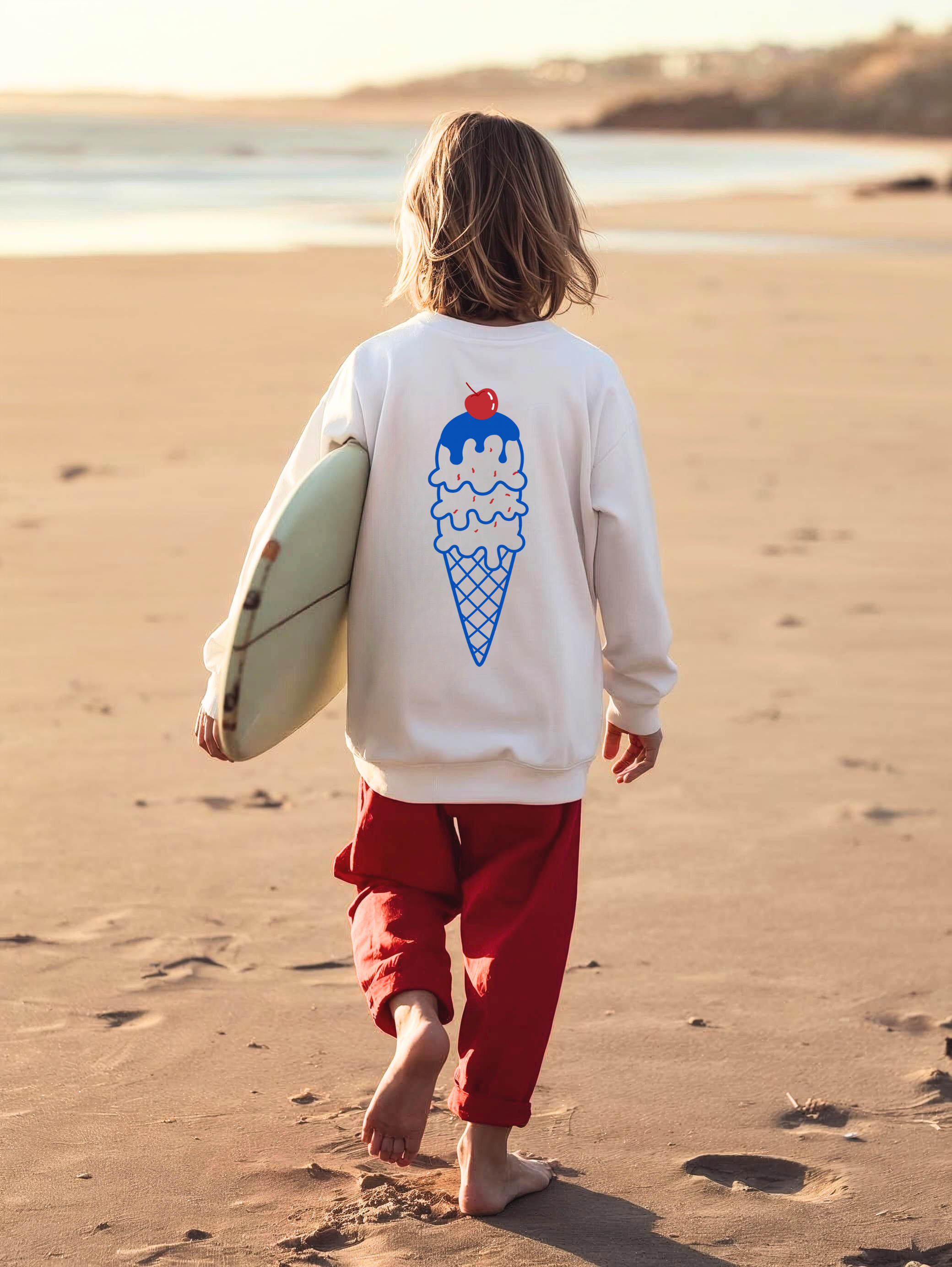 Il Gelato ice cream cone Kids Sweatshirt | playful pastel dessert design product thumbnail image Il Gelato ice cream cone Kids Sweatshirt | playful pastel dessert design product thumbnail image