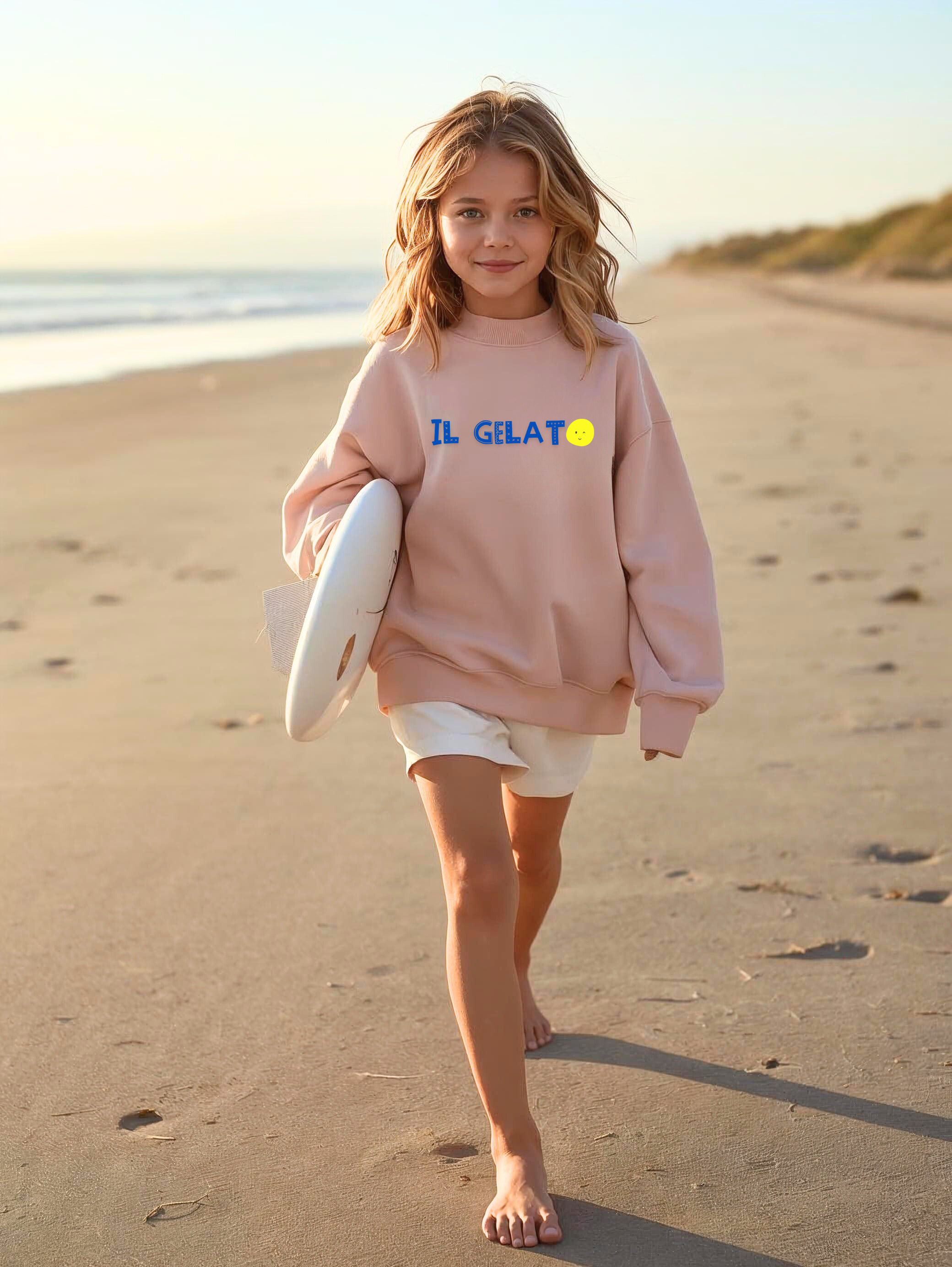 Il Gelato ice cream cone Kids Sweatshirt | playful pastel dessert design product thumbnail image Il Gelato ice cream cone Kids Sweatshirt | playful pastel dessert design product thumbnail image