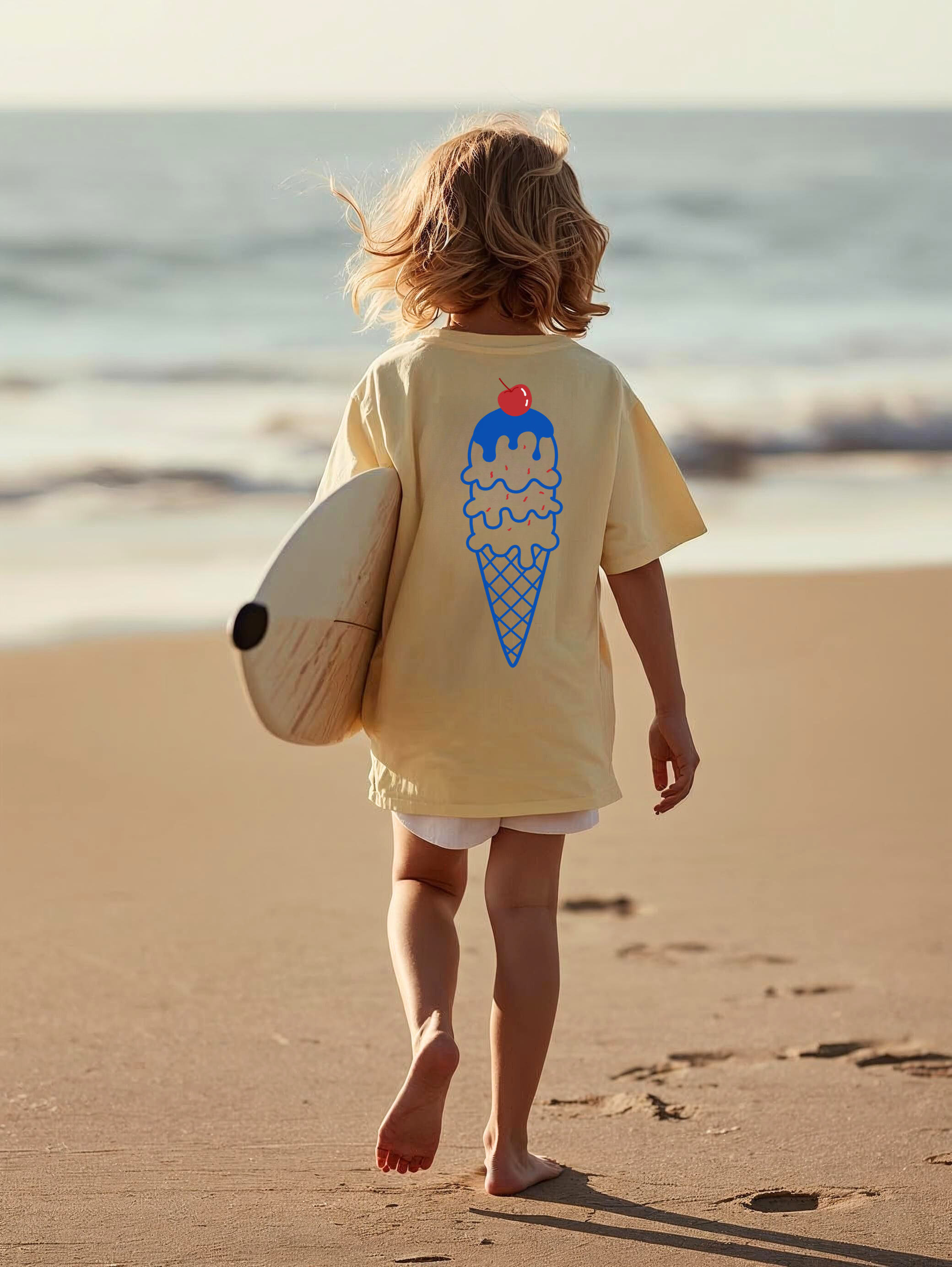 Il Gelato Ice Cream Tee |cone, blue red scoop , For casual Everyday Wear product thumbnail image