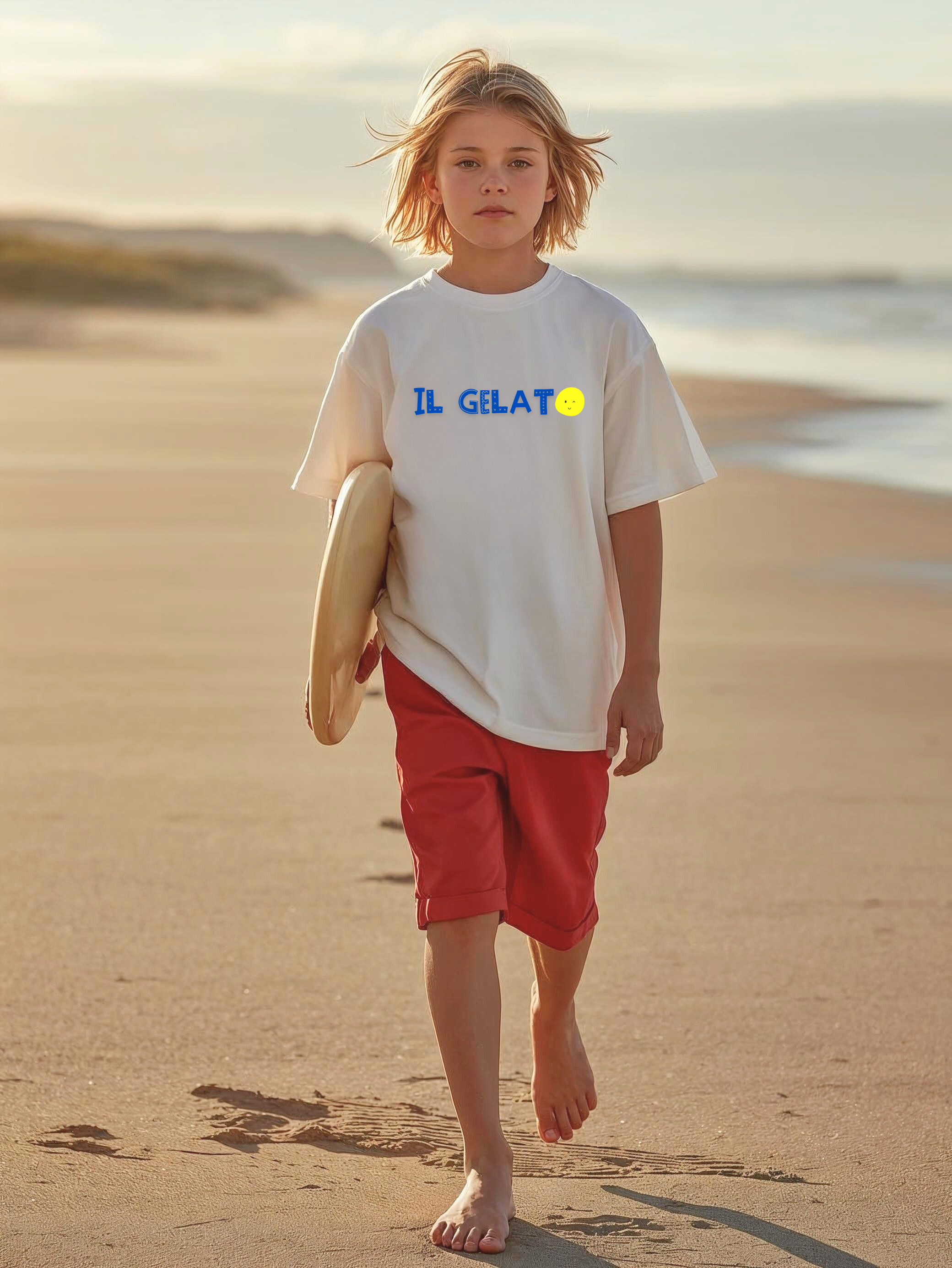 Il Gelato Ice Cream Tee |cone, blue red scoop , For casual Everyday Wear product thumbnail image Il Gelato Ice Cream Tee |cone, blue red scoop , For casual Everyday Wear product thumbnail image