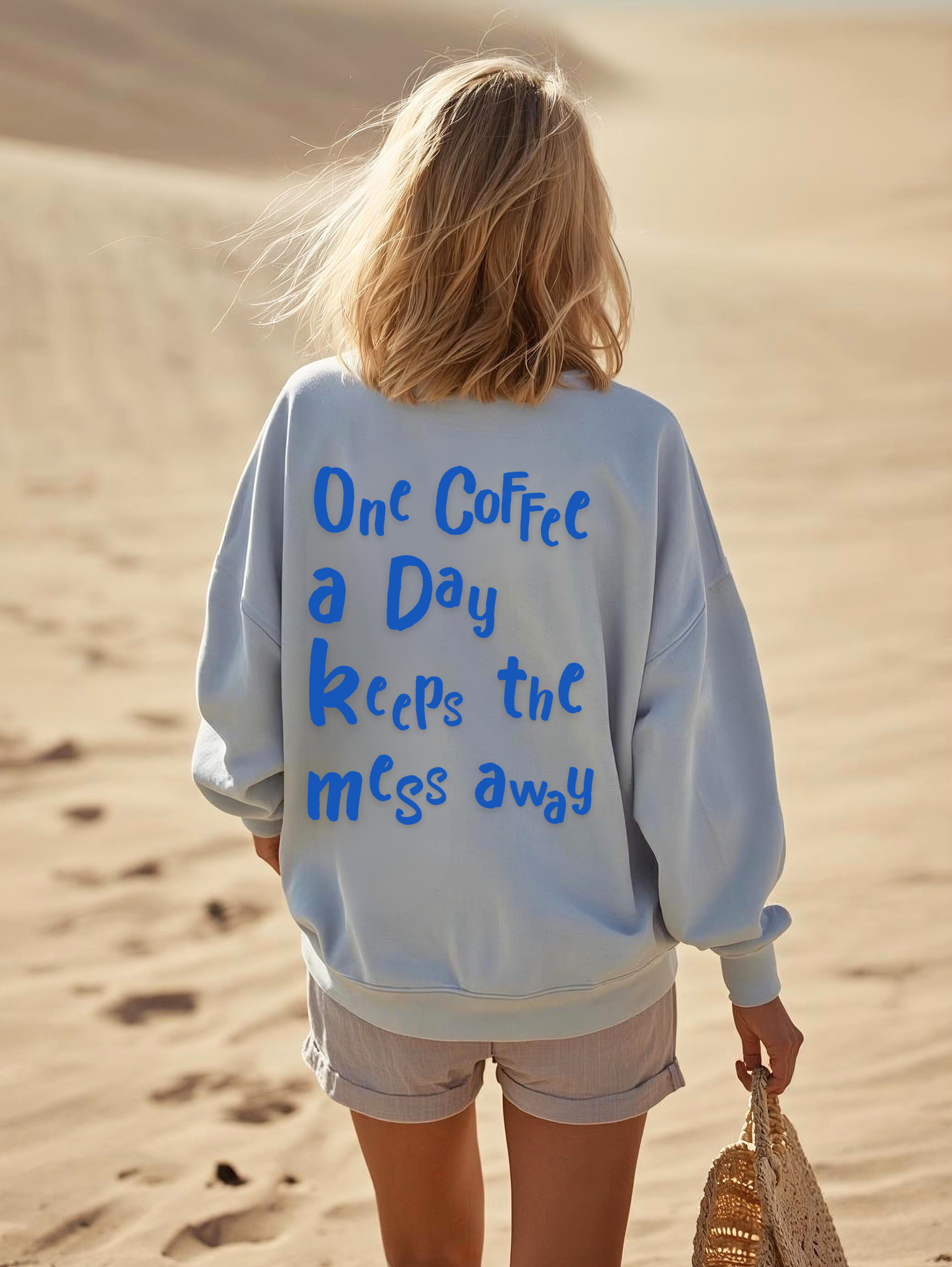 One Coffee a Day Keeps the Mess Away Sweatshirt | Coffee Quote Crewneck product thumbnail image One Coffee a Day Keeps the Mess Away Sweatshirt | Coffee Quote Crewneck product thumbnail image