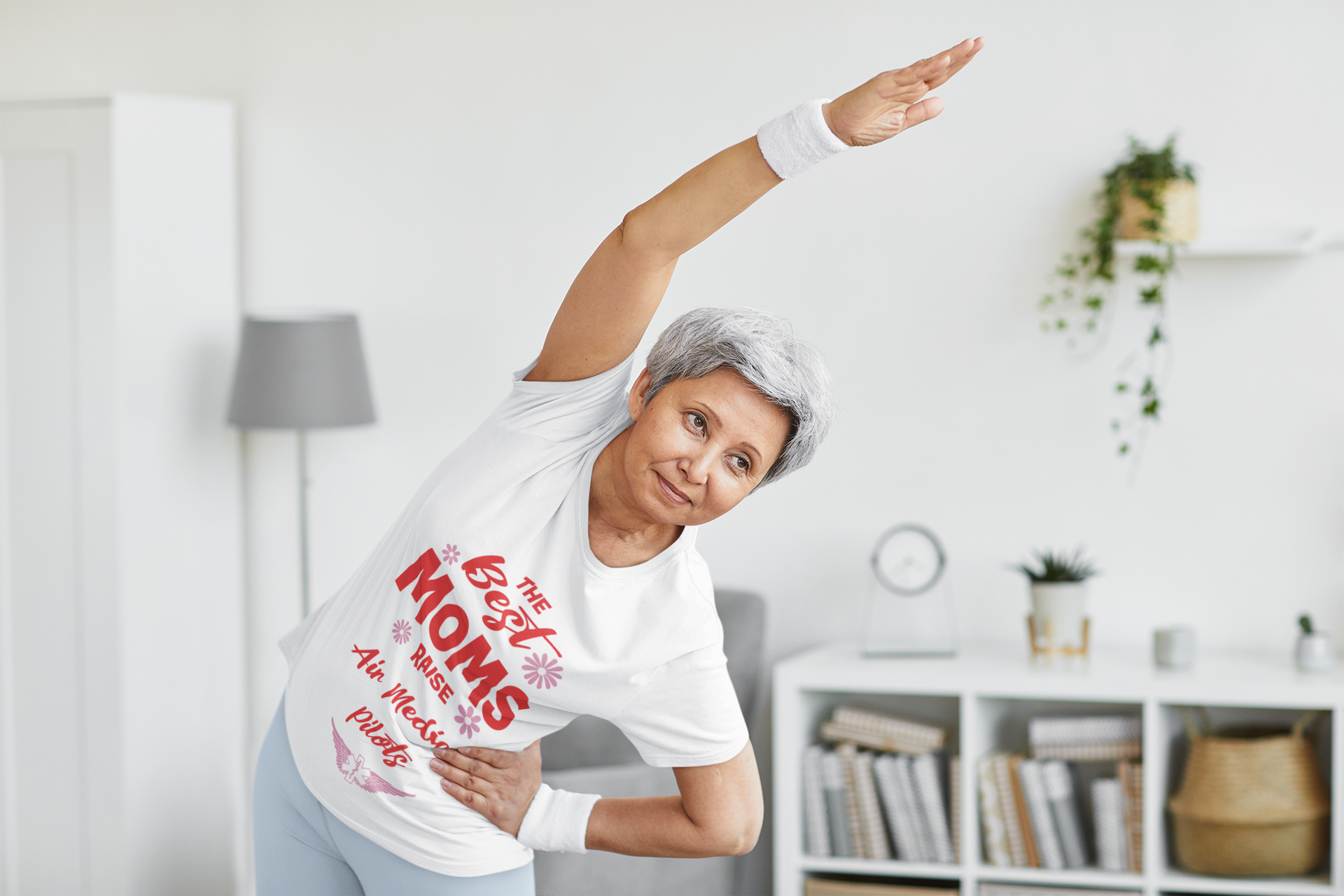 EMS Pilot Mother's Day Tee, Aviation Enthusiast Gift, Short Sleeve Shirt, The Best Moms Day Gift product thumbnail image