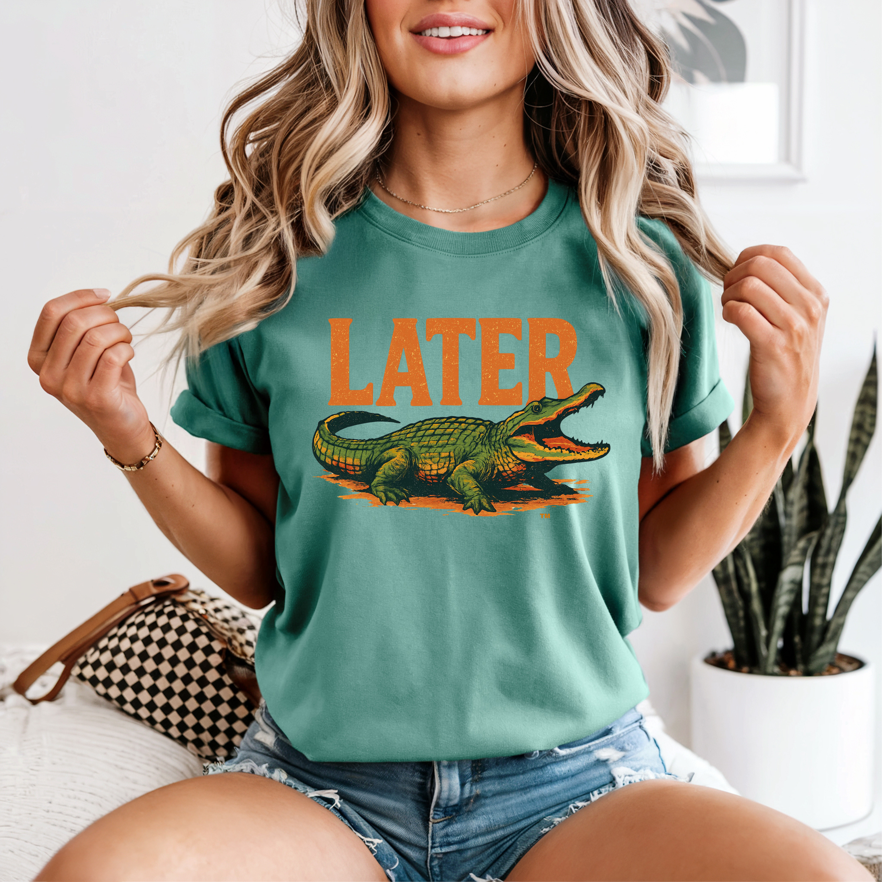 Later Alligator Graphic T-Shirt — Retro Crocodile Tee product thumbnail image
