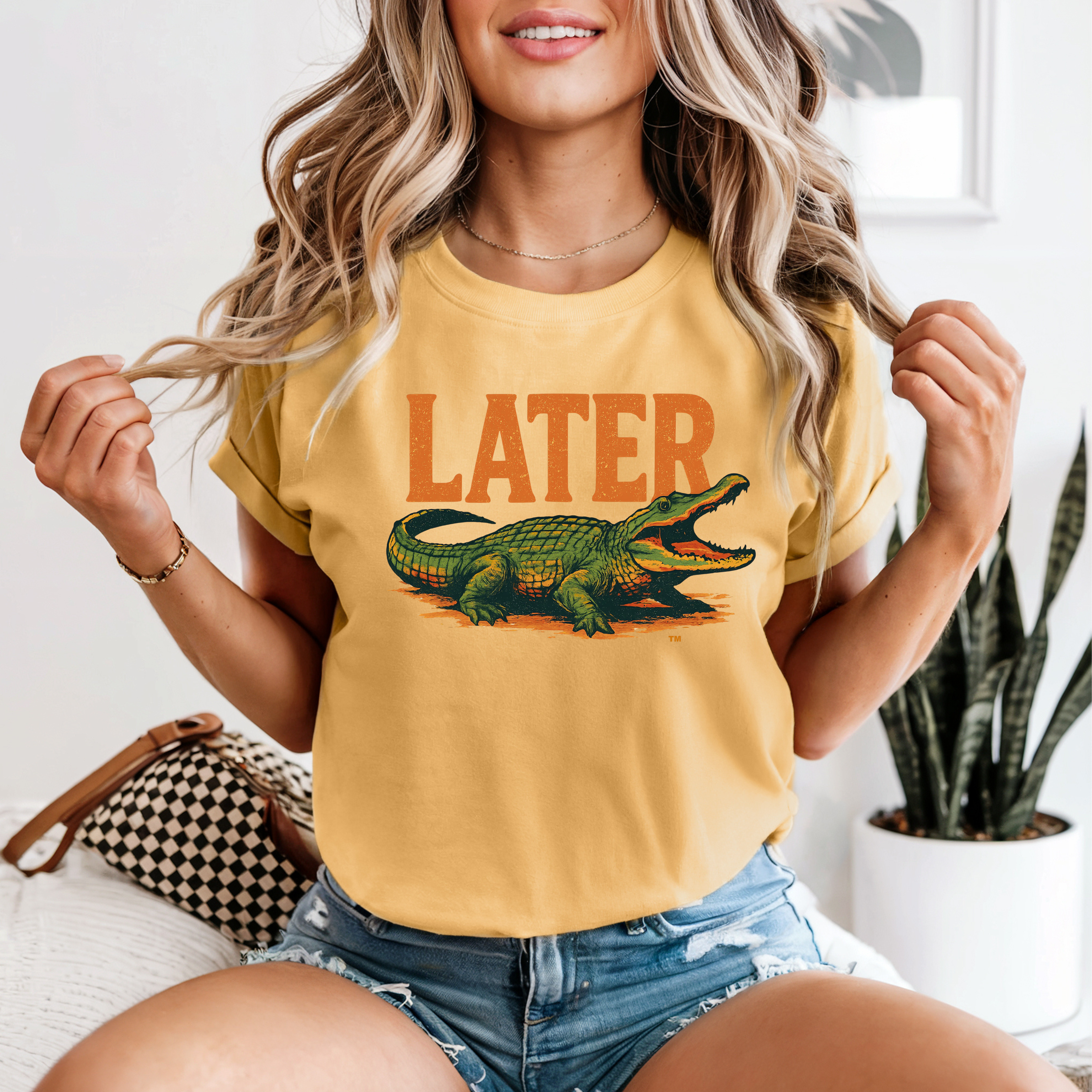 Later Alligator Graphic T-Shirt — Retro Crocodile Tee product thumbnail image