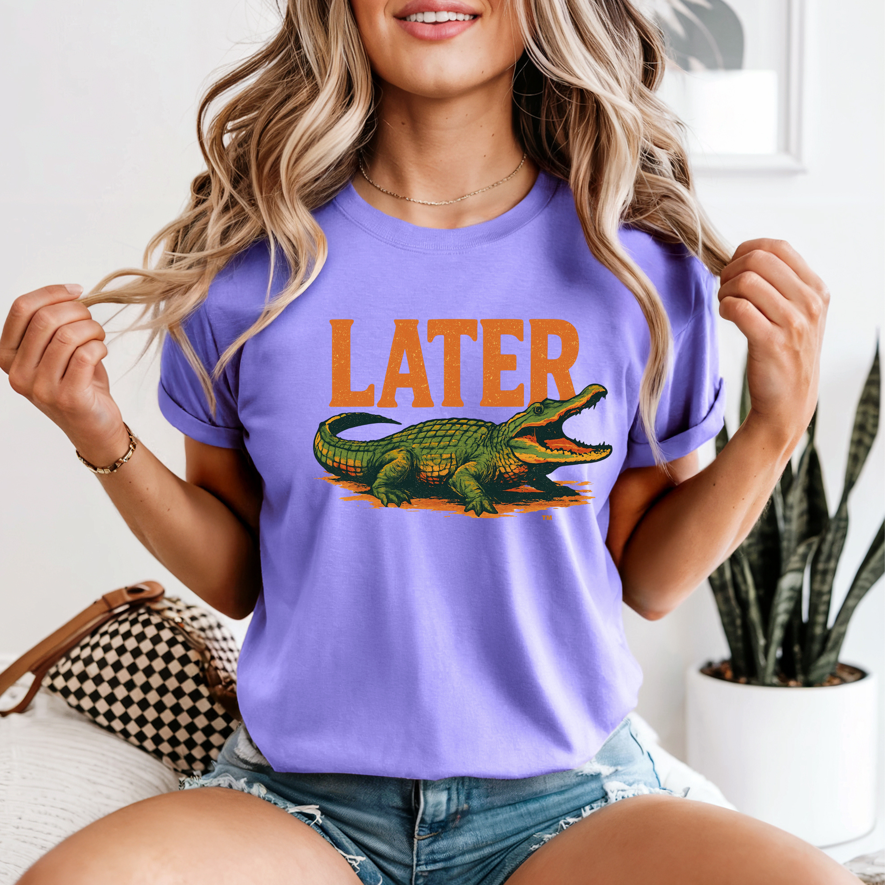 Later Alligator Graphic T-Shirt — Retro Crocodile Tee product thumbnail image