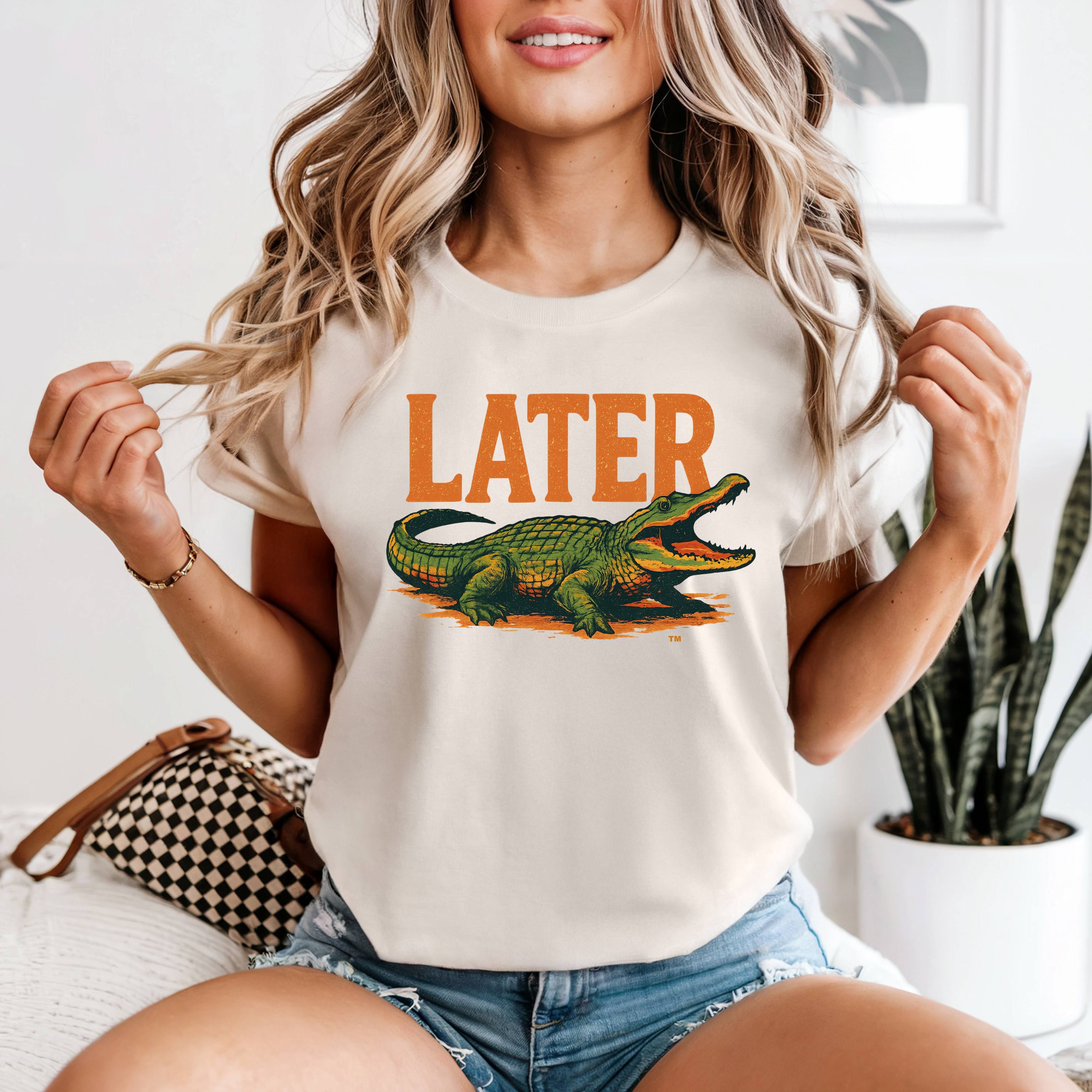 Later Alligator Graphic T-Shirt — Retro Crocodile Tee product thumbnail image