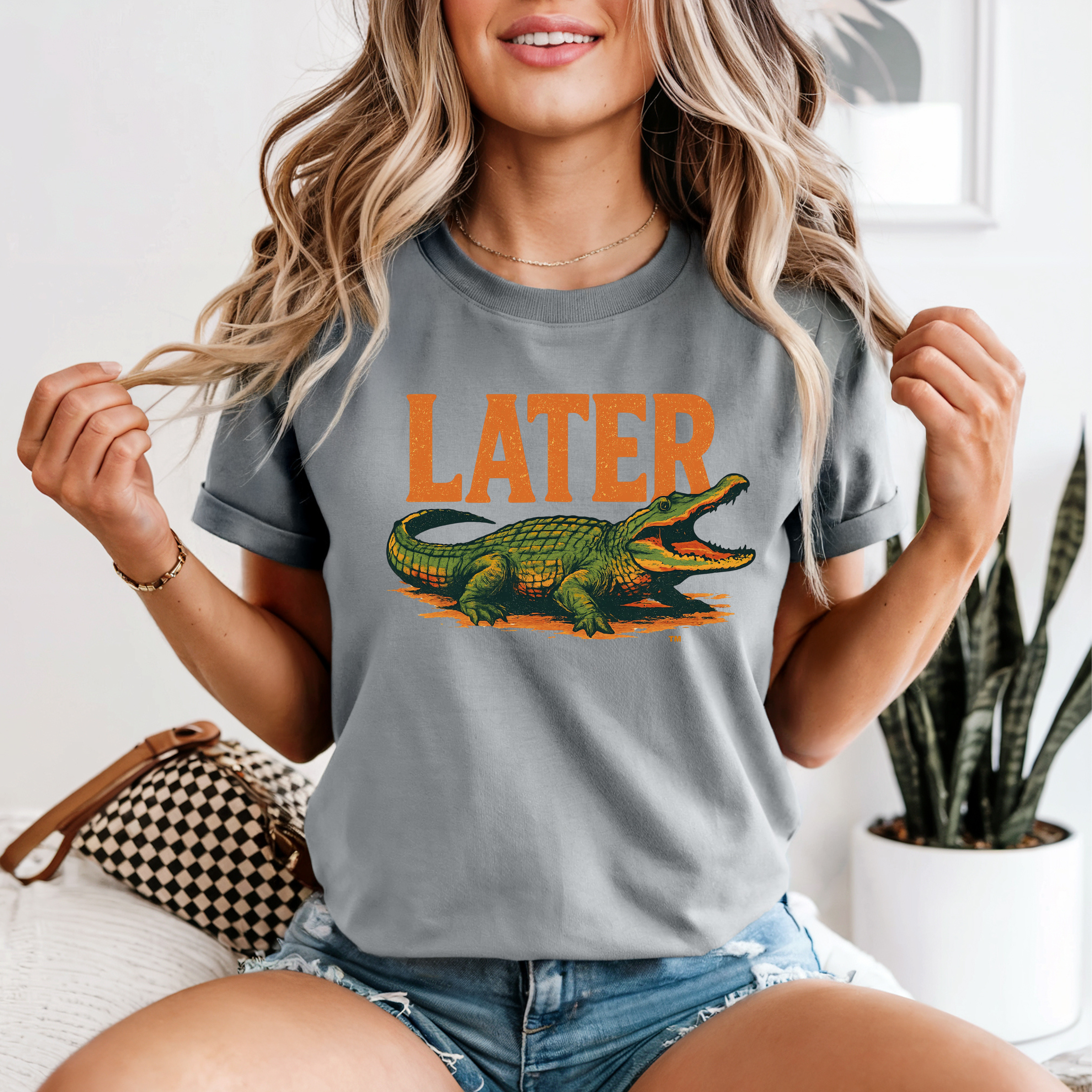 Later Alligator Graphic T-Shirt — Retro Crocodile Tee product thumbnail image