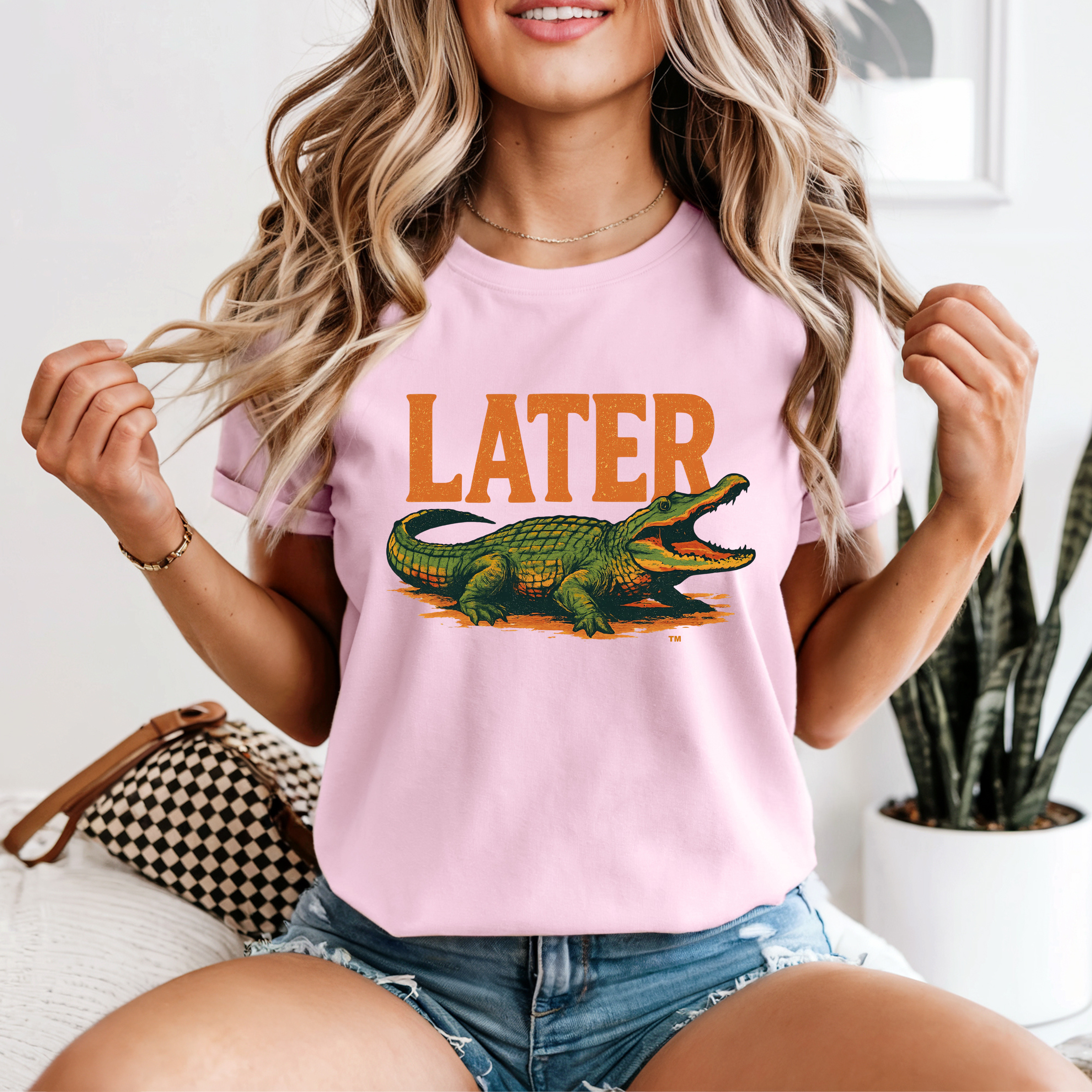Later Alligator Graphic T-Shirt — Retro Crocodile Tee product thumbnail image