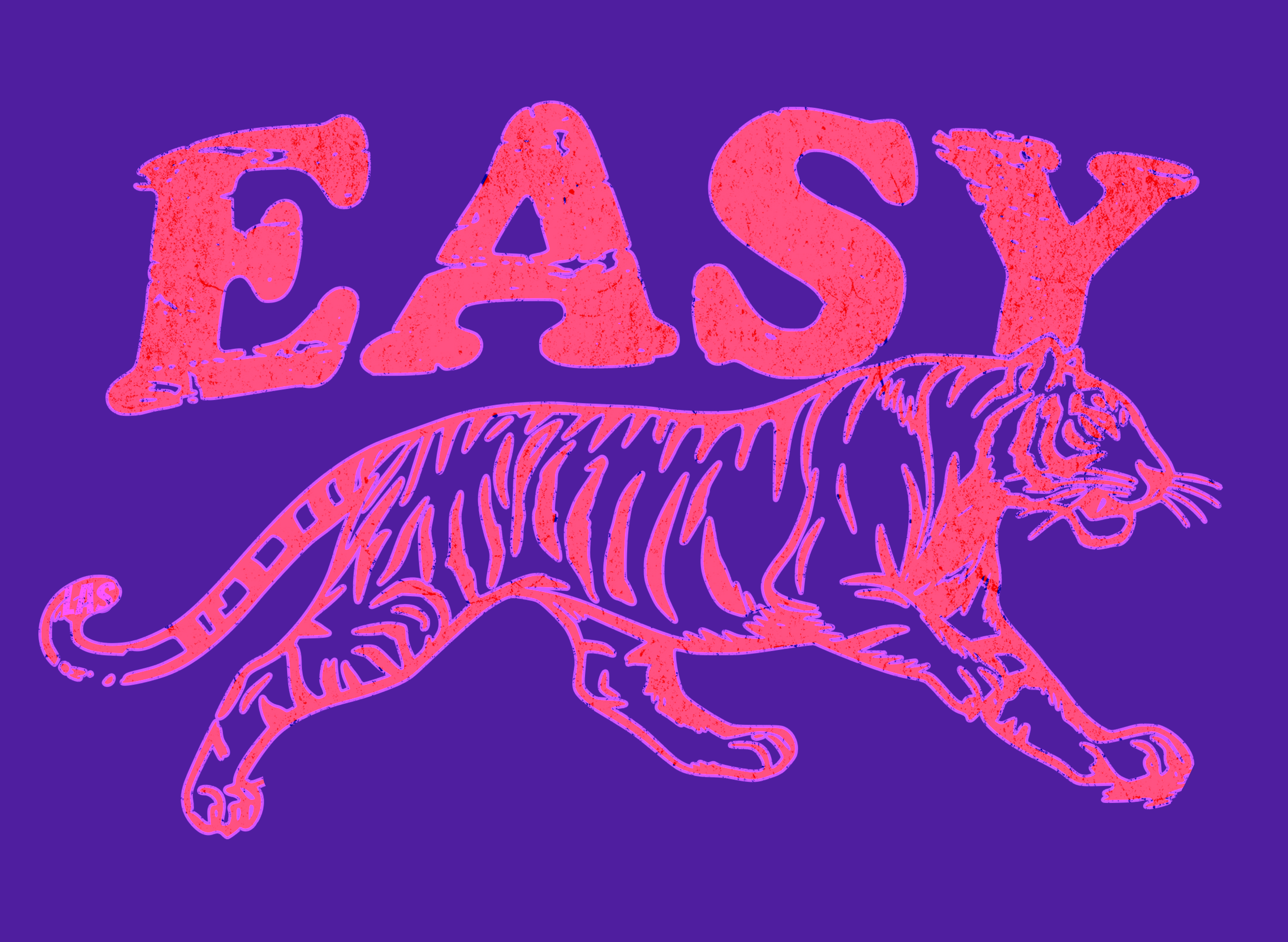 LAS "Easy Tiger Prowl" Cotton Short Sleeve Tee — Youth Soft Athletic T-Shirt