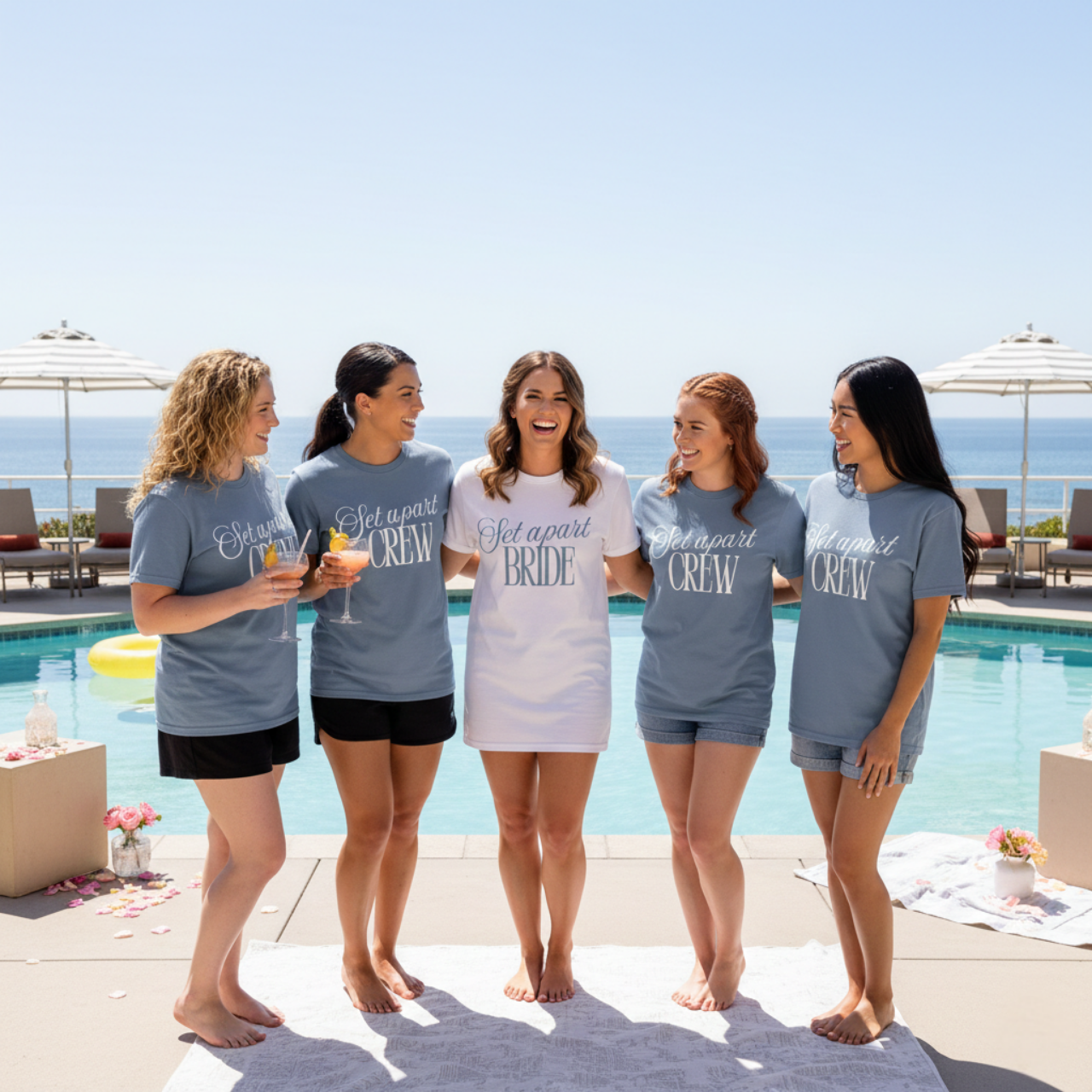 Set Apart Bride / Set Apart Crew Christian Bachelorette T-Shirts | Custom Bride &amp; Bridesmaid Shirts | Comfort Colors 1717