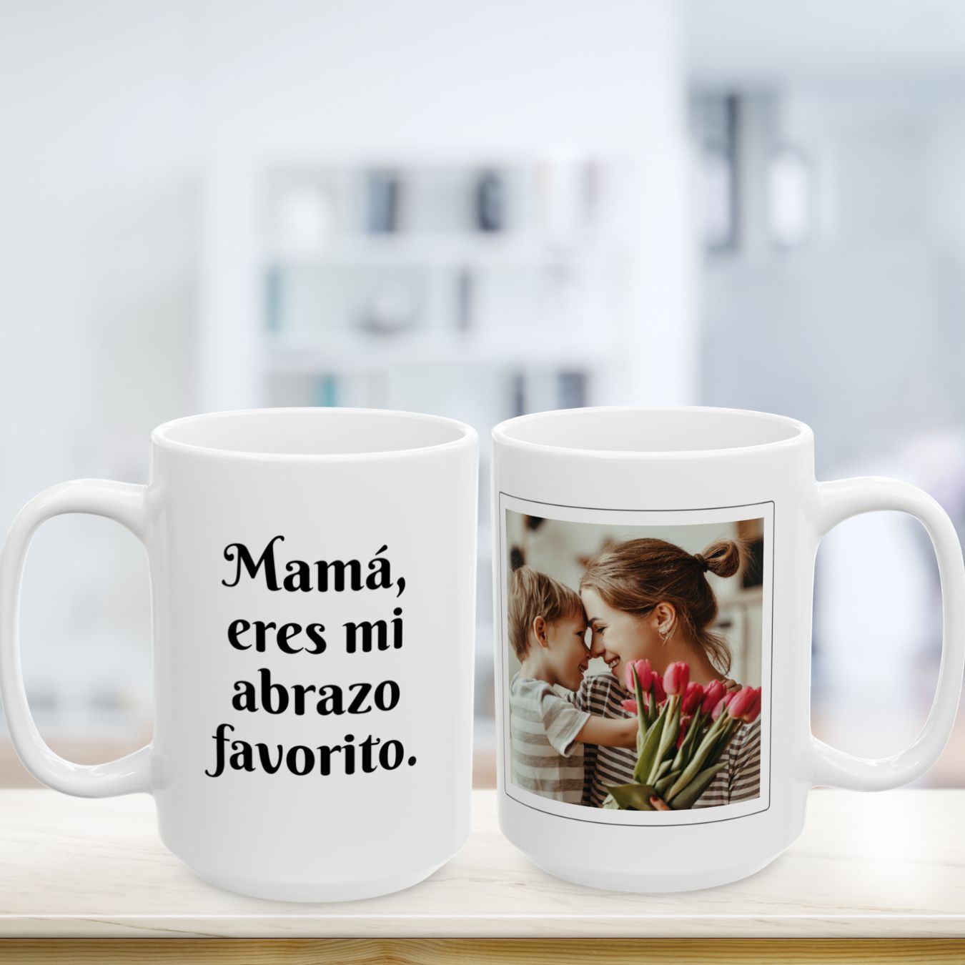 Personalized Mom Photo Mug – Mamá Eres Mi Abrazo Favorito product thumbnail image Personalized Mom Photo Mug – Mamá Eres Mi Abrazo Favorito product thumbnail image