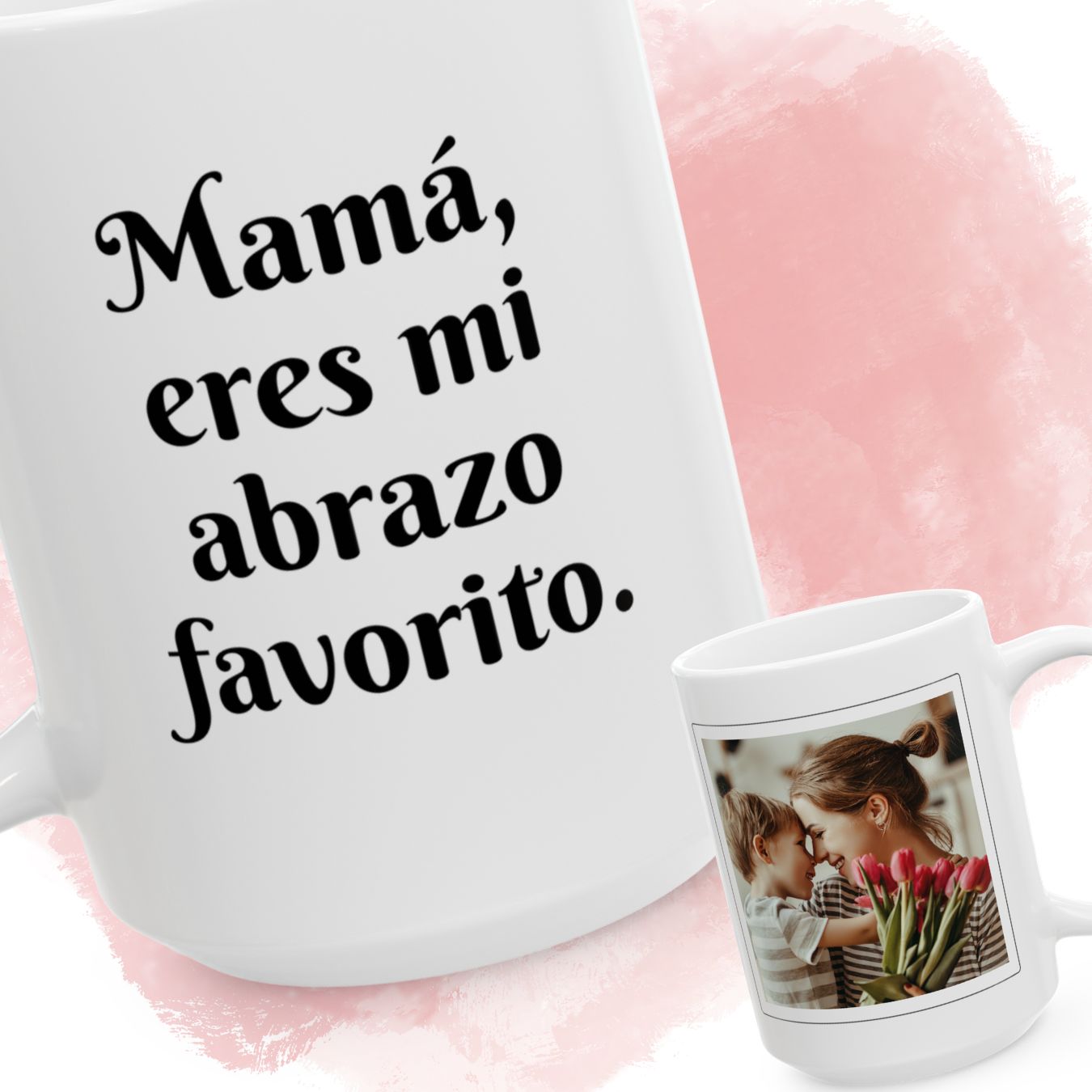 Personalized Mom Photo Mug – Mamá Eres Mi Abrazo Favorito product thumbnail image