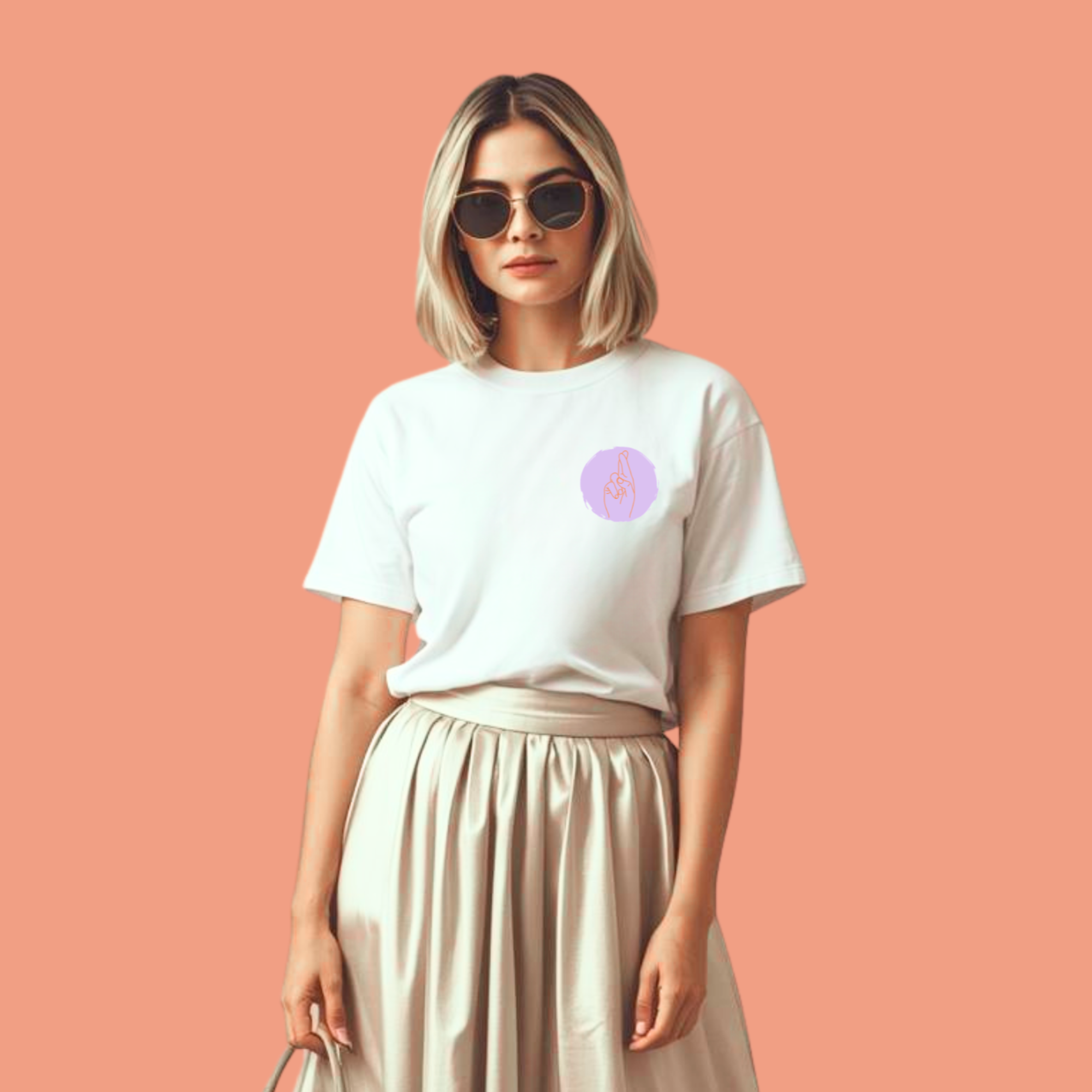 Good Day Please Text Women Tee, Finger Crossed Frauen T-shirt  product thumbnail image