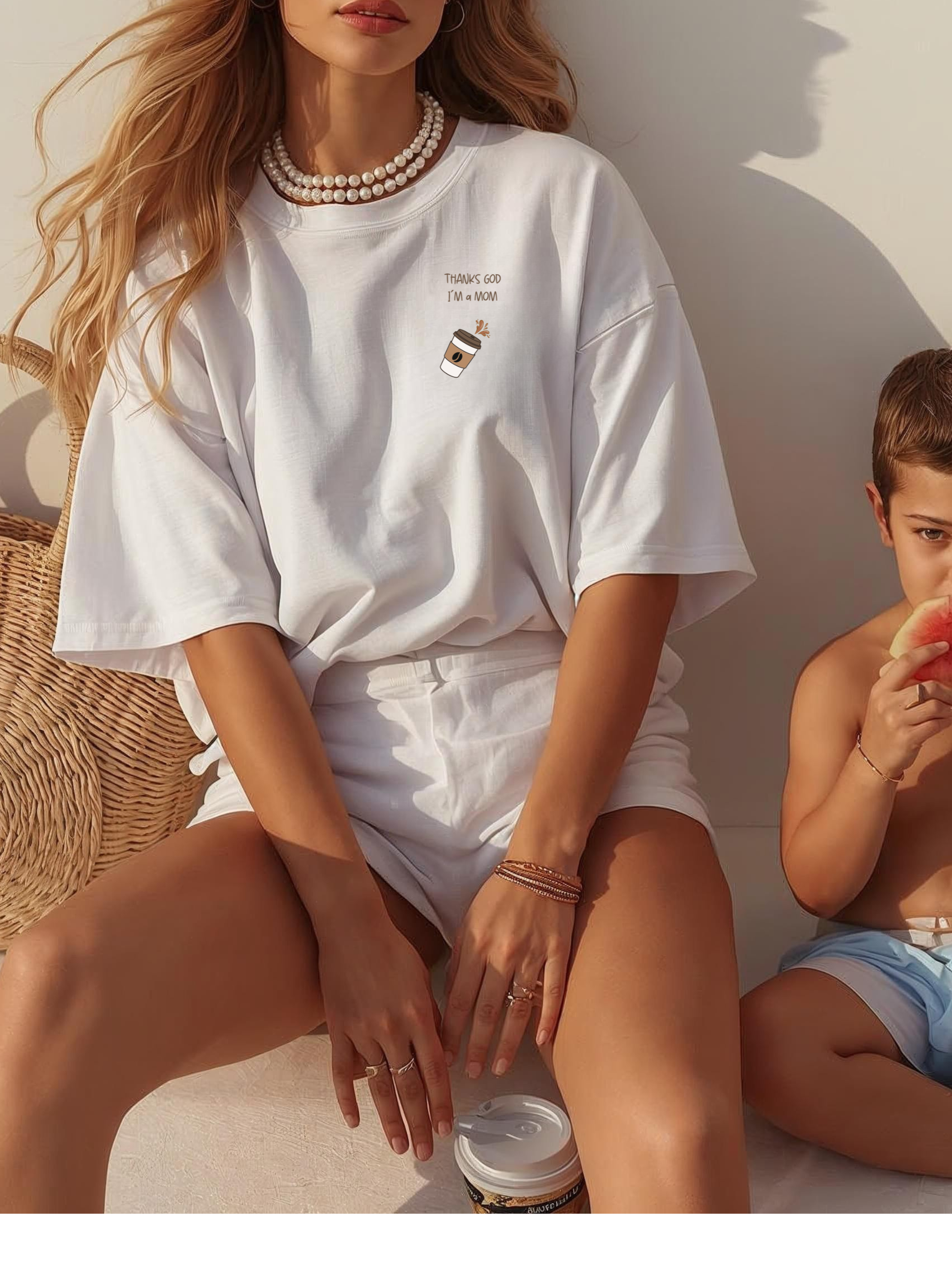 MomLife tee | Coffee To Go minimalist script t-shirt product thumbnail image