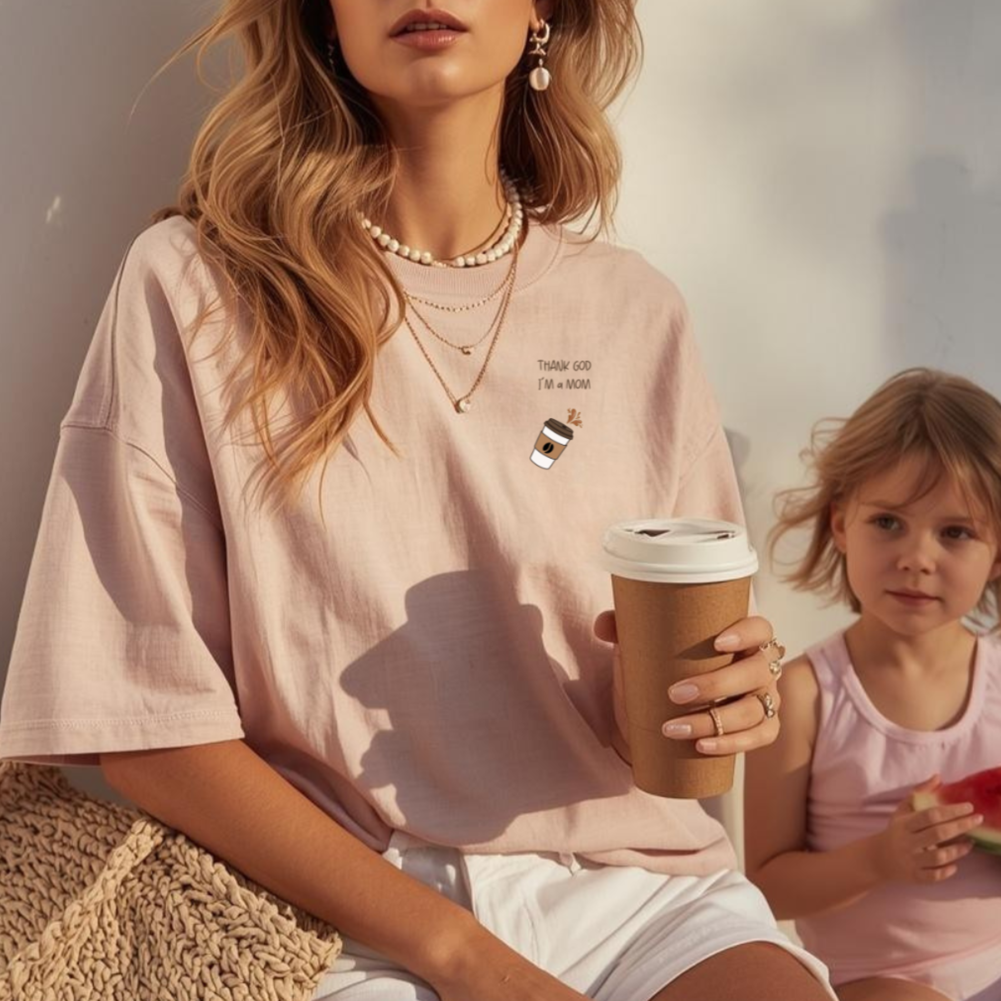 MomLife tee | Coffee To Go minimalist script t-shirt product thumbnail image