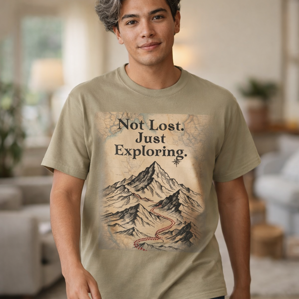 Not Lost Just Exploring Mountain T-Shirt product thumbnail image Not Lost Just Exploring Mountain T-Shirt product thumbnail image