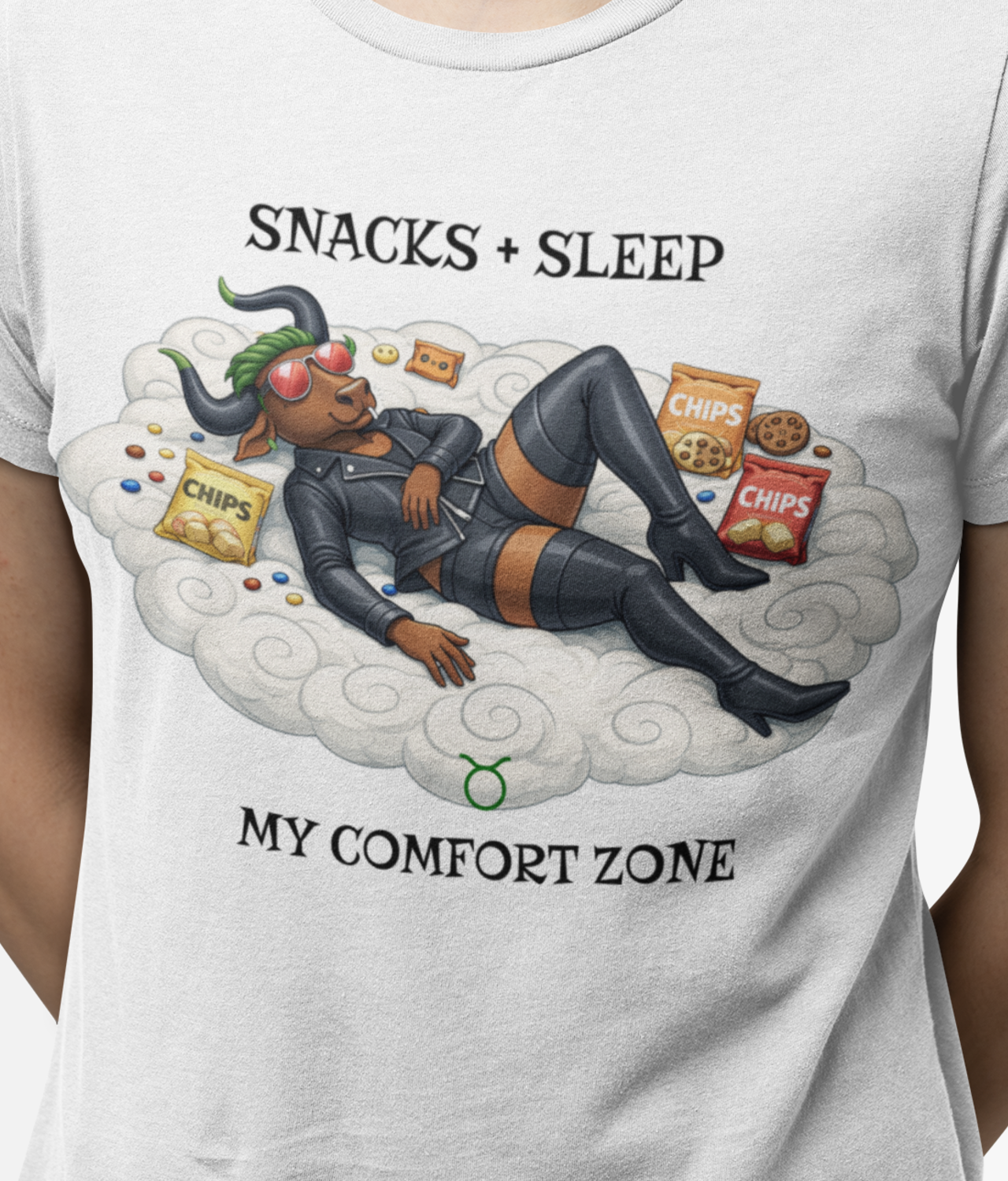 Snacks + Sleep "My Comfort Zone" | Comfort Colors Unisex Taurus Horoscope Graphic Tee | Zodiac T-Shirt