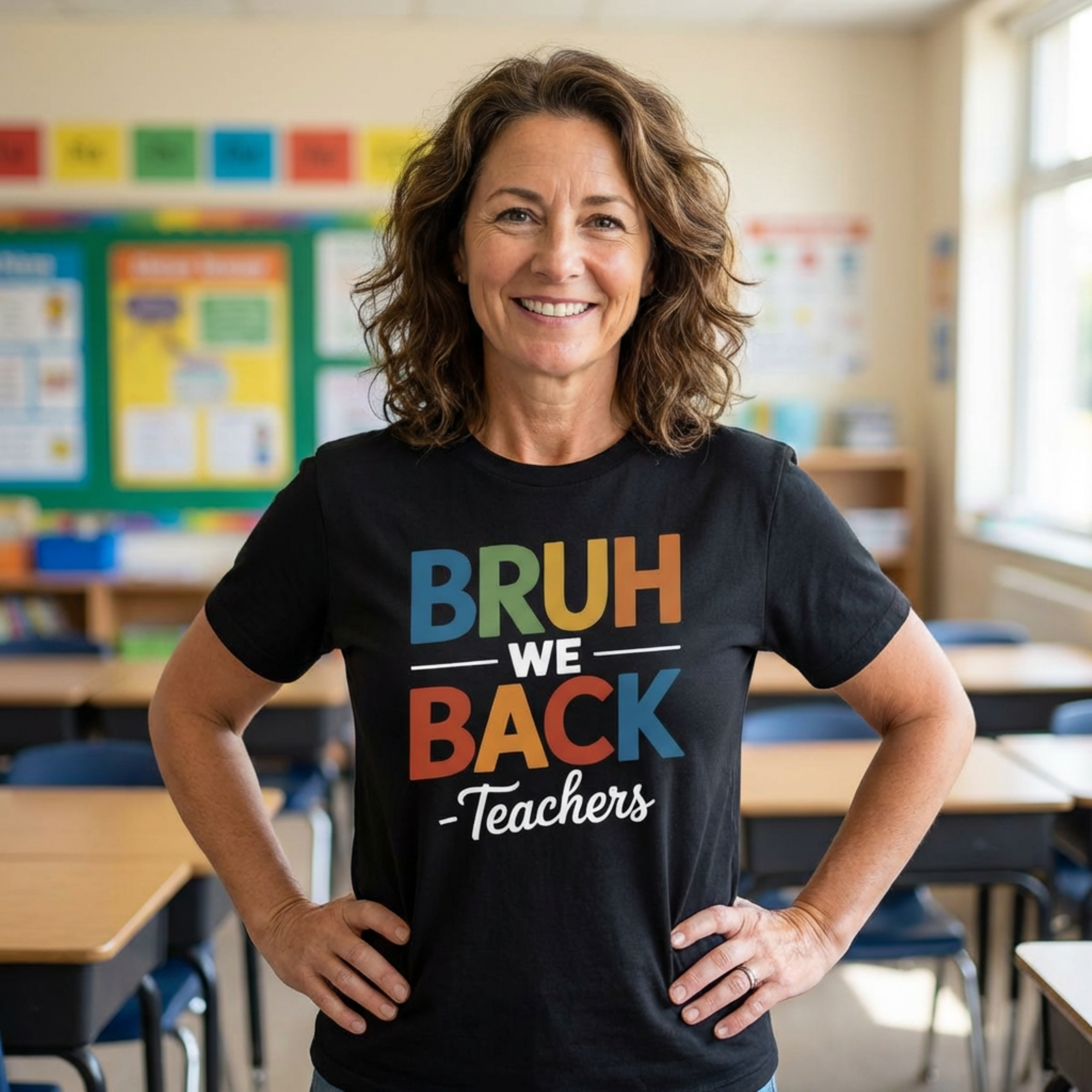 Bruh We Back Teachers T-Shirt product thumbnail image