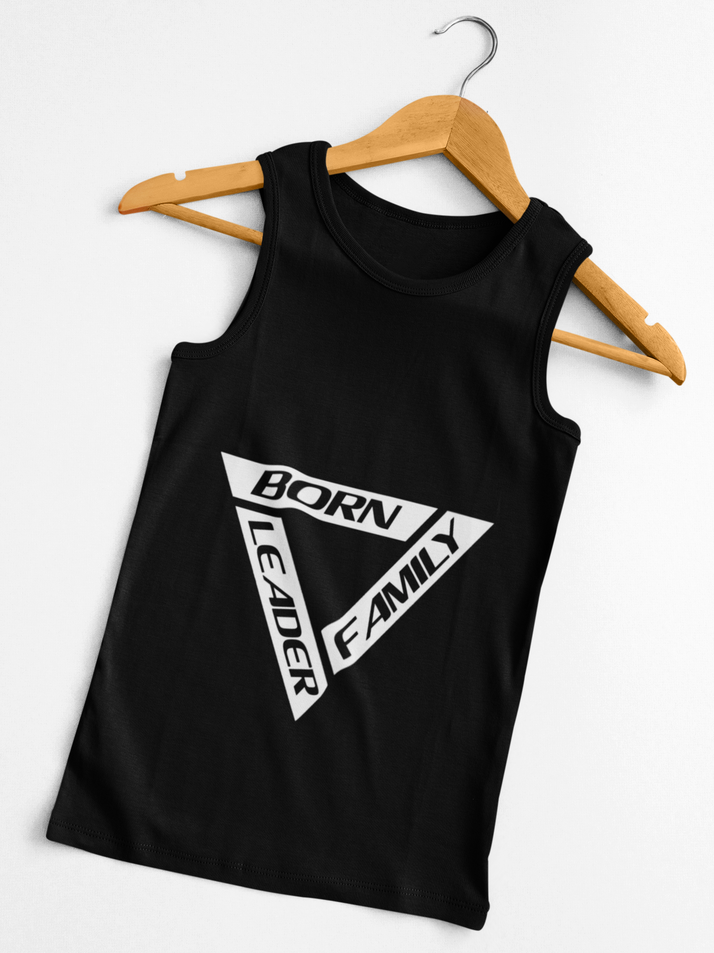 Born Leader Family Tank Top – Graphic Triangle Motivation Sleeveless Tee