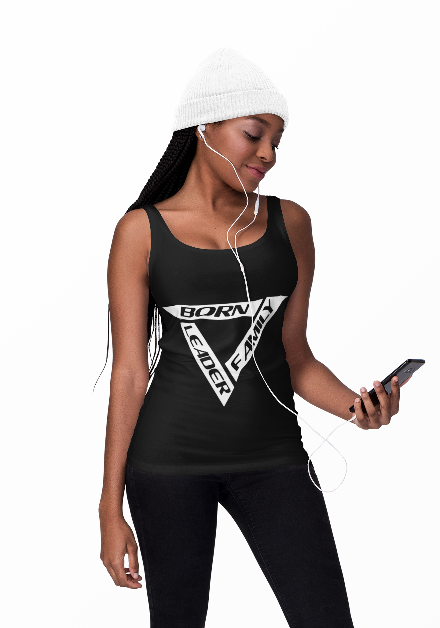 Born Leader Family Tank Top – Graphic Triangle Motivation Sleeveless Tee product thumbnail image