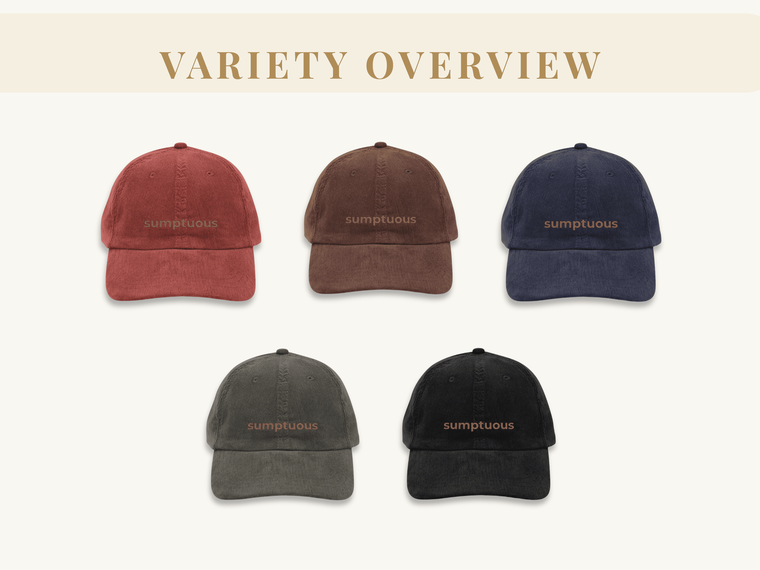 Sumptuous Corduroy Mental Health Hat, Somatic Wellness, Mindfulness Collection, Aesthetic Streetwear,  Premium Wellness Gift, Retro Dad Cap product thumbnail image