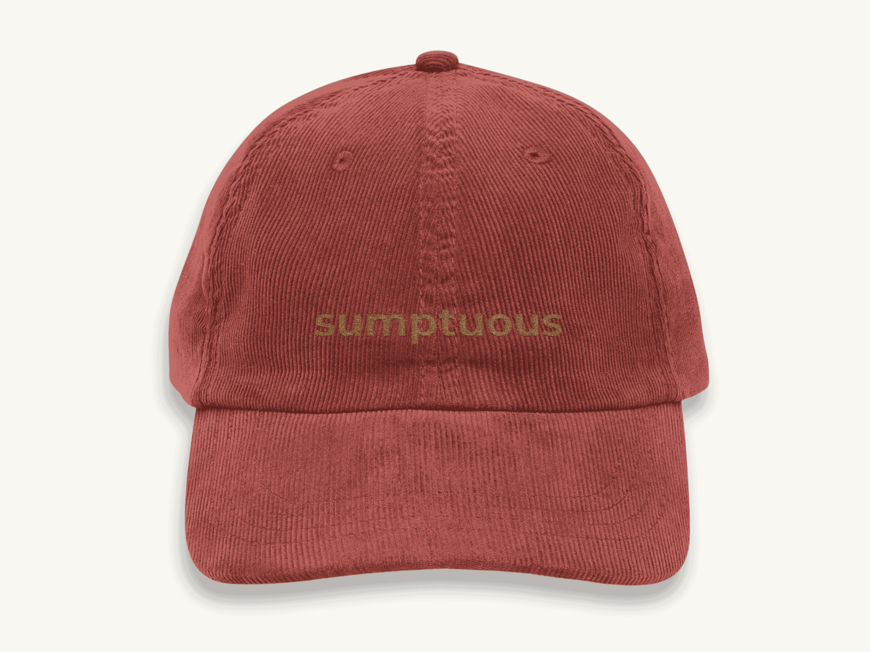 Sumptuous Corduroy Mental Health Hat, Somatic Wellness, Mindfulness Collection, Aesthetic Streetwear,  Premium Wellness Gift, Retro Dad Cap product thumbnail image