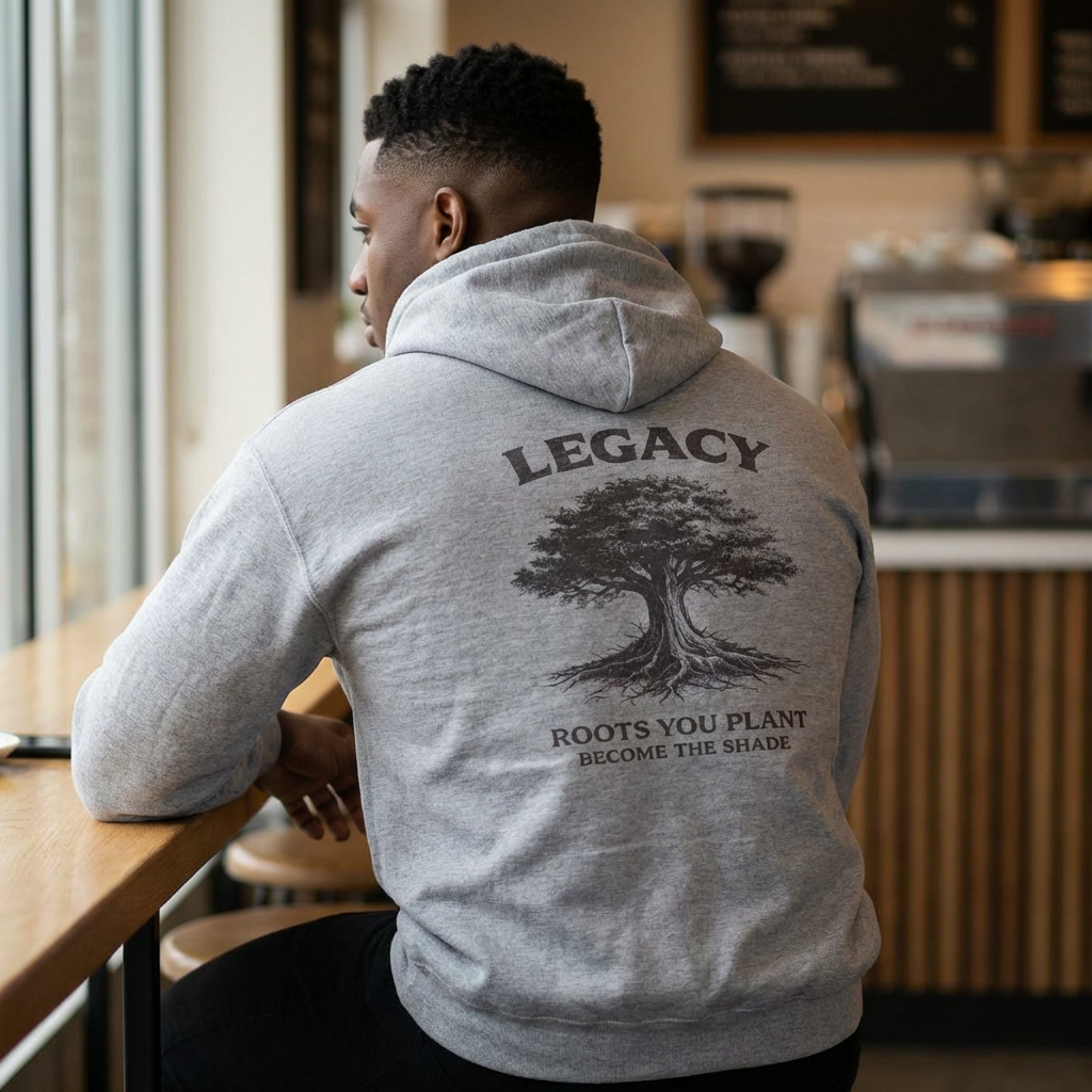 Greatness Takes Time Hoodie – Manhood Unscripted™ Motivational Legacy Graphic Hoodie product thumbnail image