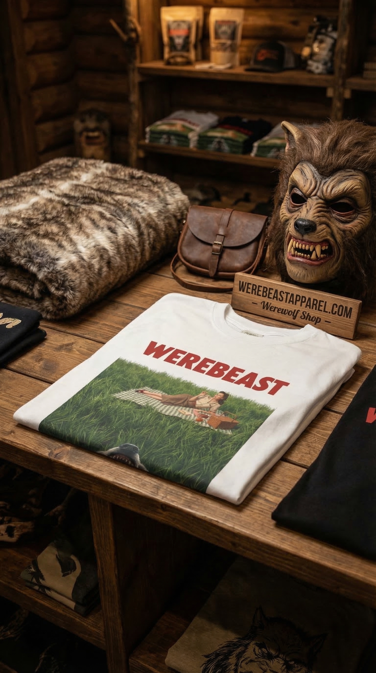 WereBeast “Predator Below” Horror Poster T-Shirt product thumbnail image WereBeast “Predator Below” Horror Poster T-Shirt product thumbnail image