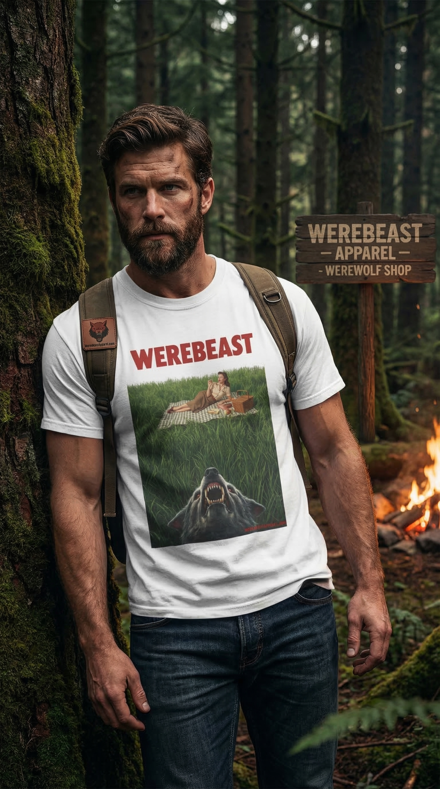 WereBeast “Predator Below” Horror Poster T-Shirt product thumbnail image WereBeast “Predator Below” Horror Poster T-Shirt product thumbnail image
