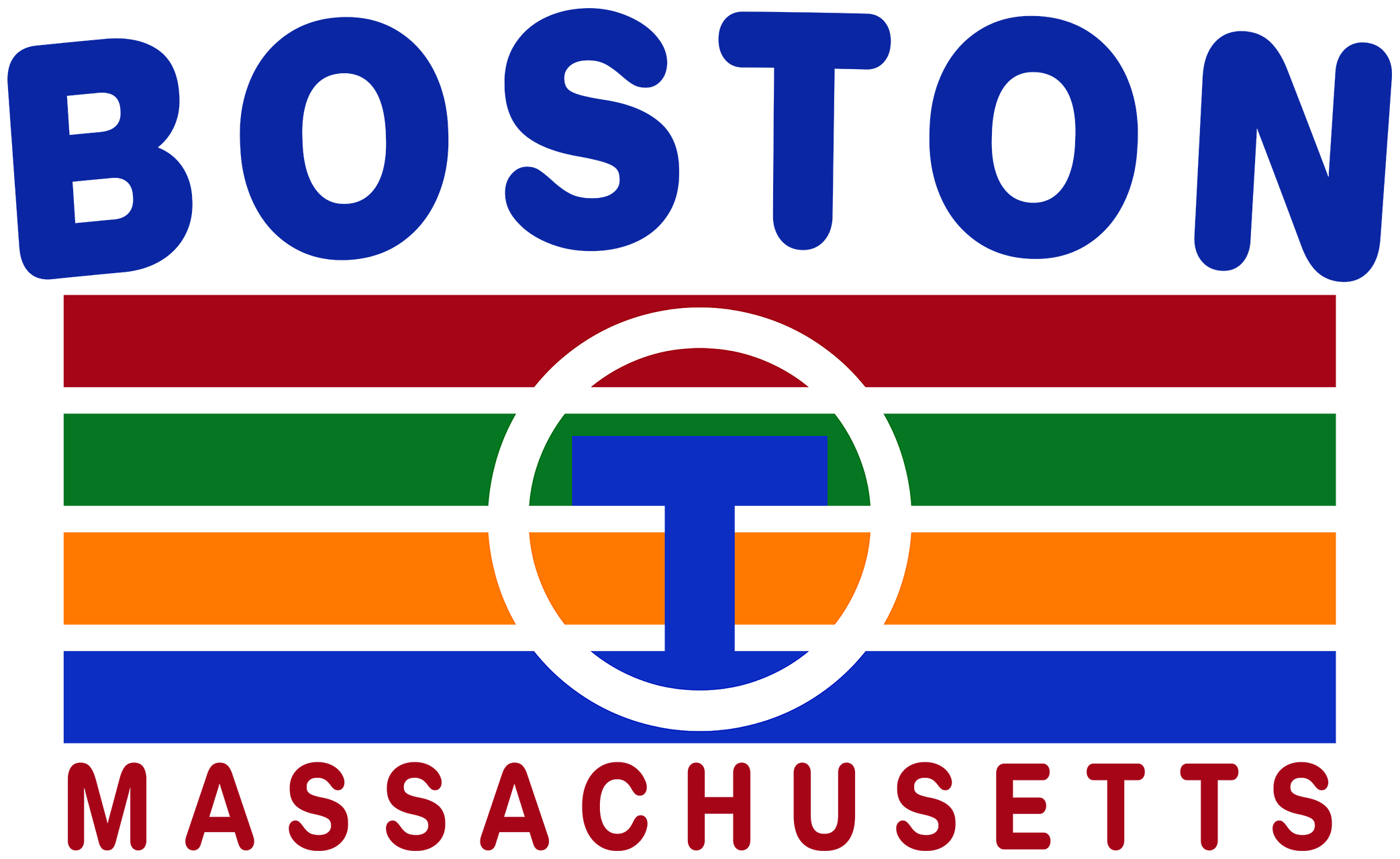 Boston MBTA Subway Lines 15oz Ceramic Mug | Retro T Logo Boston Massachusetts Gift product thumbnail image