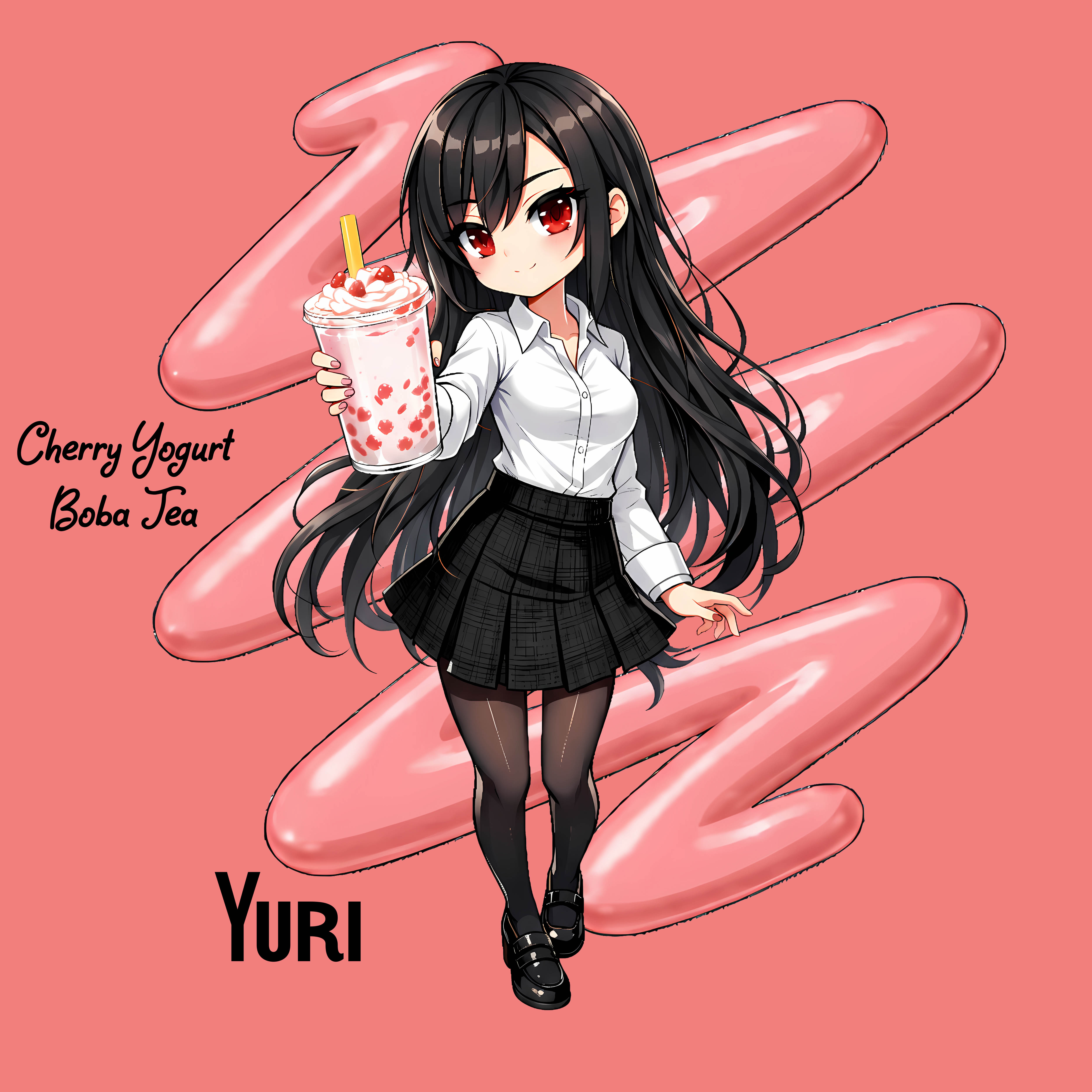 Yuri Anime Girl Graphic Tee — Boba Tea Cute Kawaii Schoolgirl T-Shirt product thumbnail image Yuri Anime Girl Graphic Tee — Boba Tea Cute Kawaii Schoolgirl T-Shirt product thumbnail image