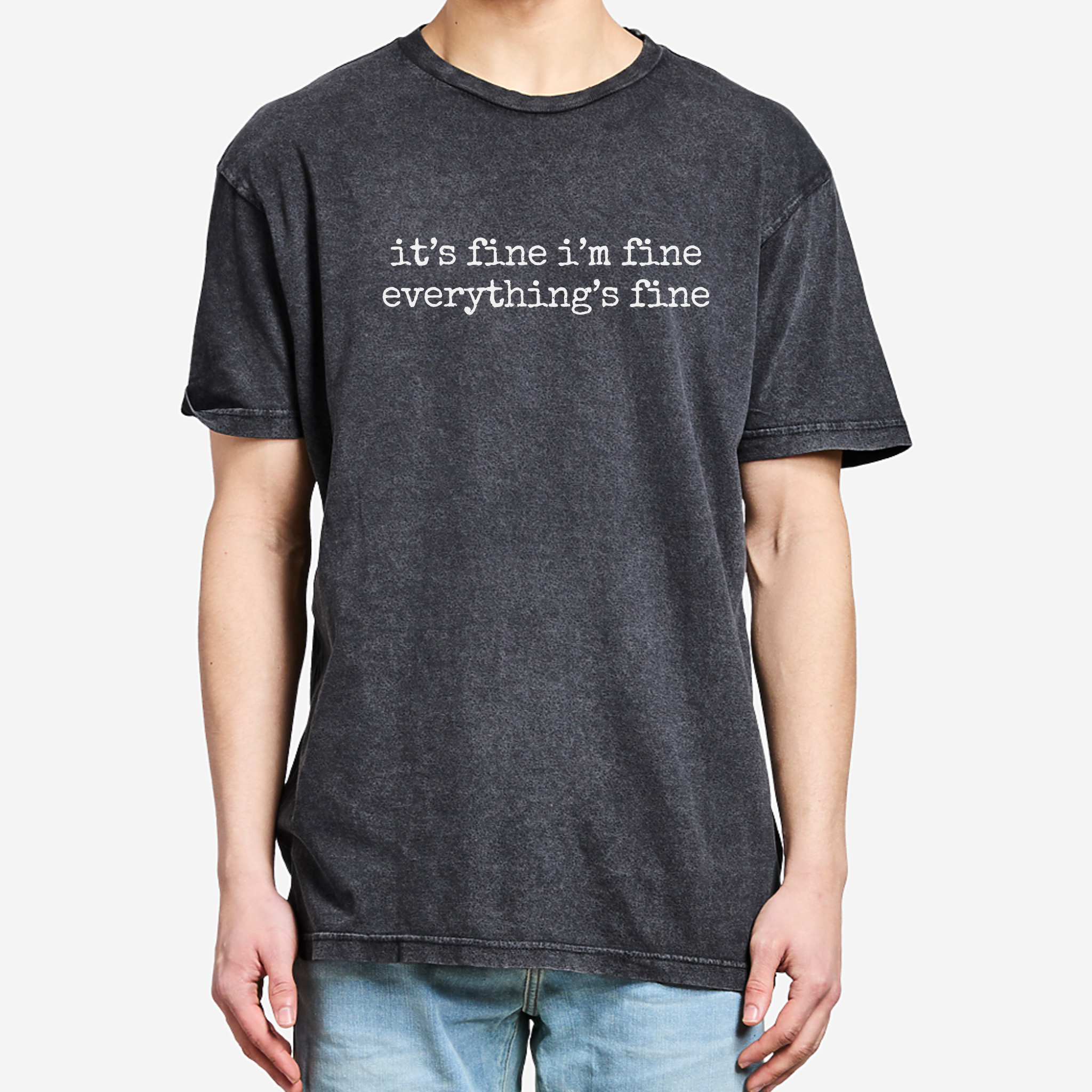 it’s fine i’m fine everything’s fine | Vintage Mineral Wash Graphic Tee