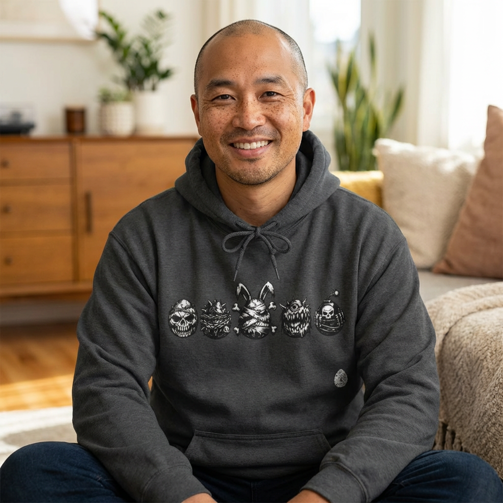 Hoodie — Vintage Brutal Easter Egg Graphic Pullover product thumbnail image Hoodie — Vintage Brutal Easter Egg Graphic Pullover product thumbnail image