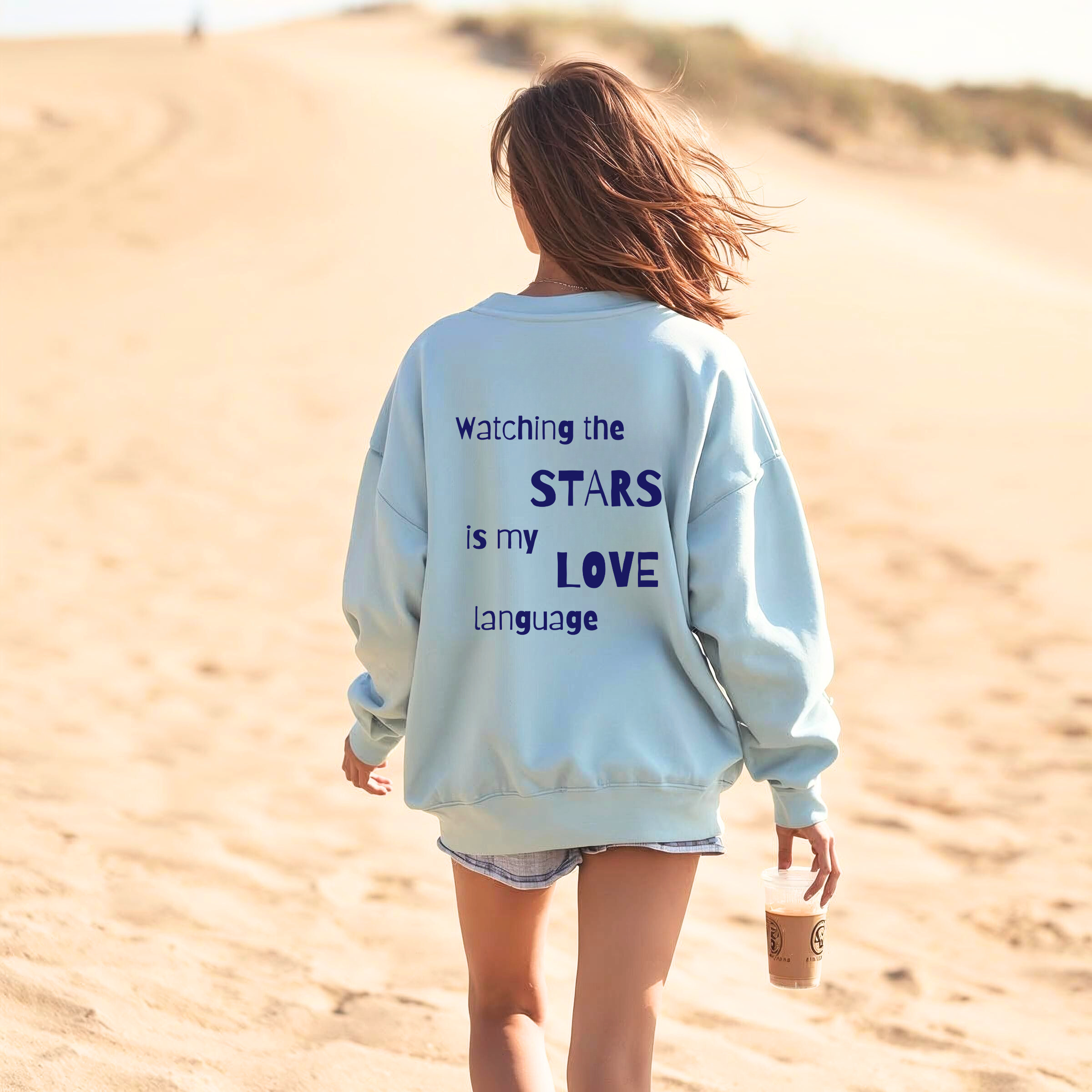 Meet me at our Spot, Watching Stars Sweatshirt —Cozy Pullover Unisex product thumbnail image Meet me at our Spot, Watching Stars Sweatshirt —Cozy Pullover Unisex product thumbnail image
