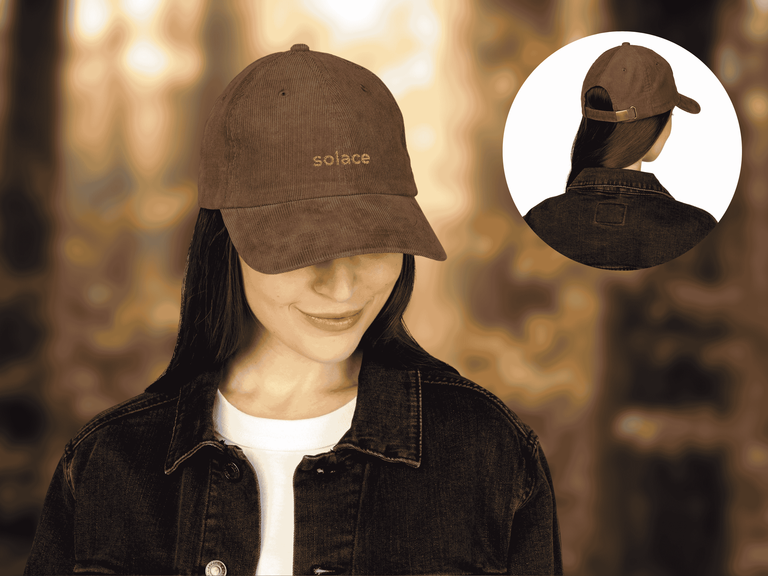 Solace Corduroy Mental Health Hat, Somatic Wellness, Mindfulness, Vagus Nerve Gift, Aesthetic Streetwear, Retro Dad Cap product thumbnail image Solace Corduroy Mental Health Hat, Somatic Wellness, Mindfulness, Vagus Nerve Gift, Aesthetic Streetwear, Retro Dad Cap product thumbnail image