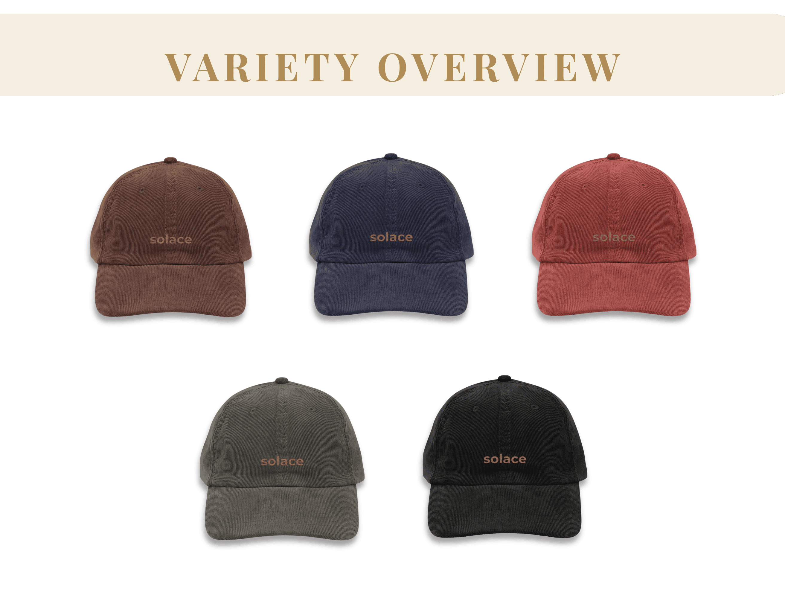 Solace Corduroy Mental Health Hat, Somatic Wellness, Mindfulness, Vagus Nerve Gift, Aesthetic Streetwear, Retro Dad Cap product thumbnail image