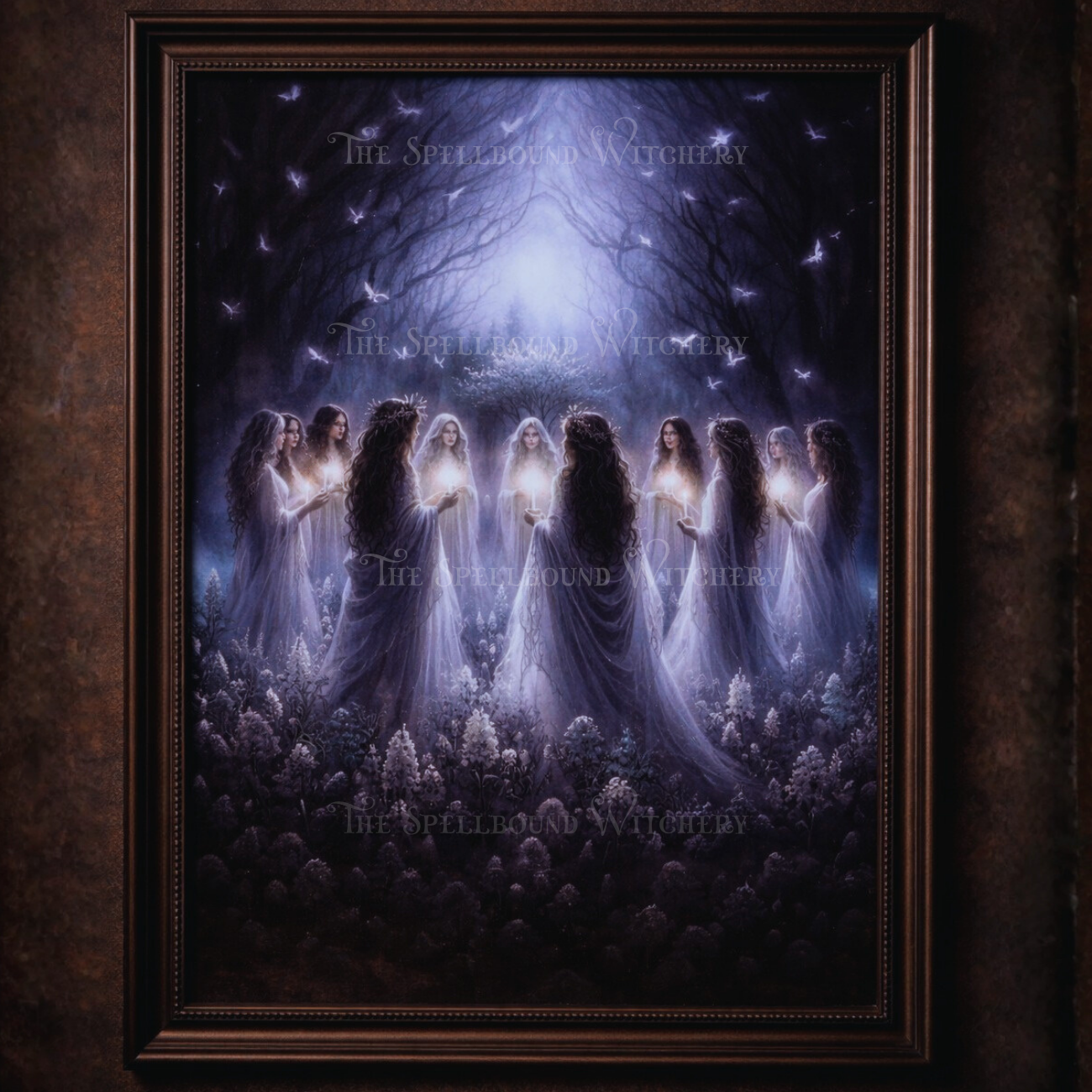Sacred Circle of the Witches Poster Mystical Moonlit Ritual Women Gathering Fantasy Witch Wall Art Pagan Spiritual Decor Woodland Coven Art Print product thumbnail image Sacred Circle of the Witches Poster Mystical Moonlit Ritual Women Gathering Fantasy Witch Wall Art Pagan Spiritual Decor Woodland Coven Art Print product thumbnail image