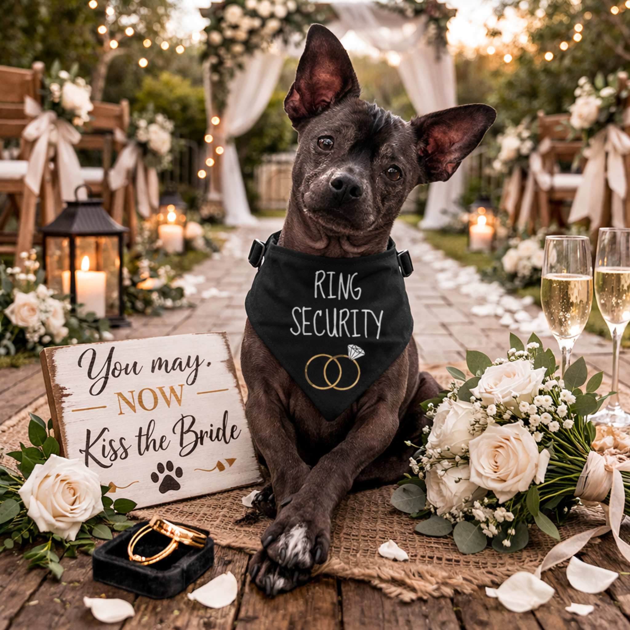 Ring Security Dog Bandana – Wedding Dog Outfit 💍🐶