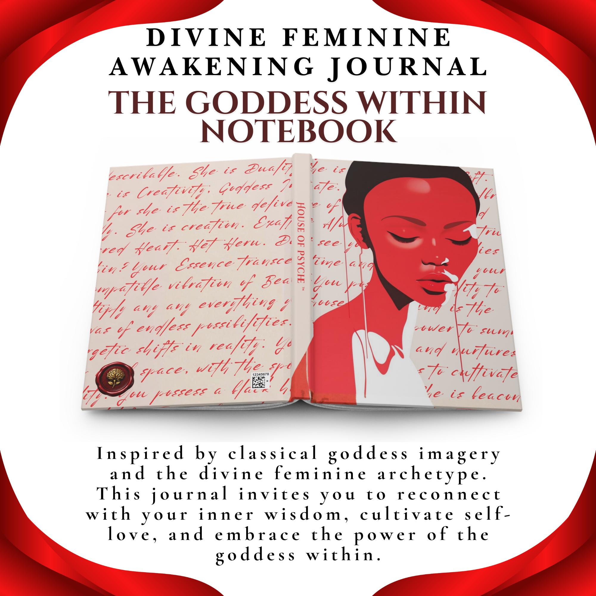 Divine Feminine Journal | Goddess Energy Notebook | Sacred Feminine Writing Journal | Spiritual Reflection Journal5 product thumbnail image