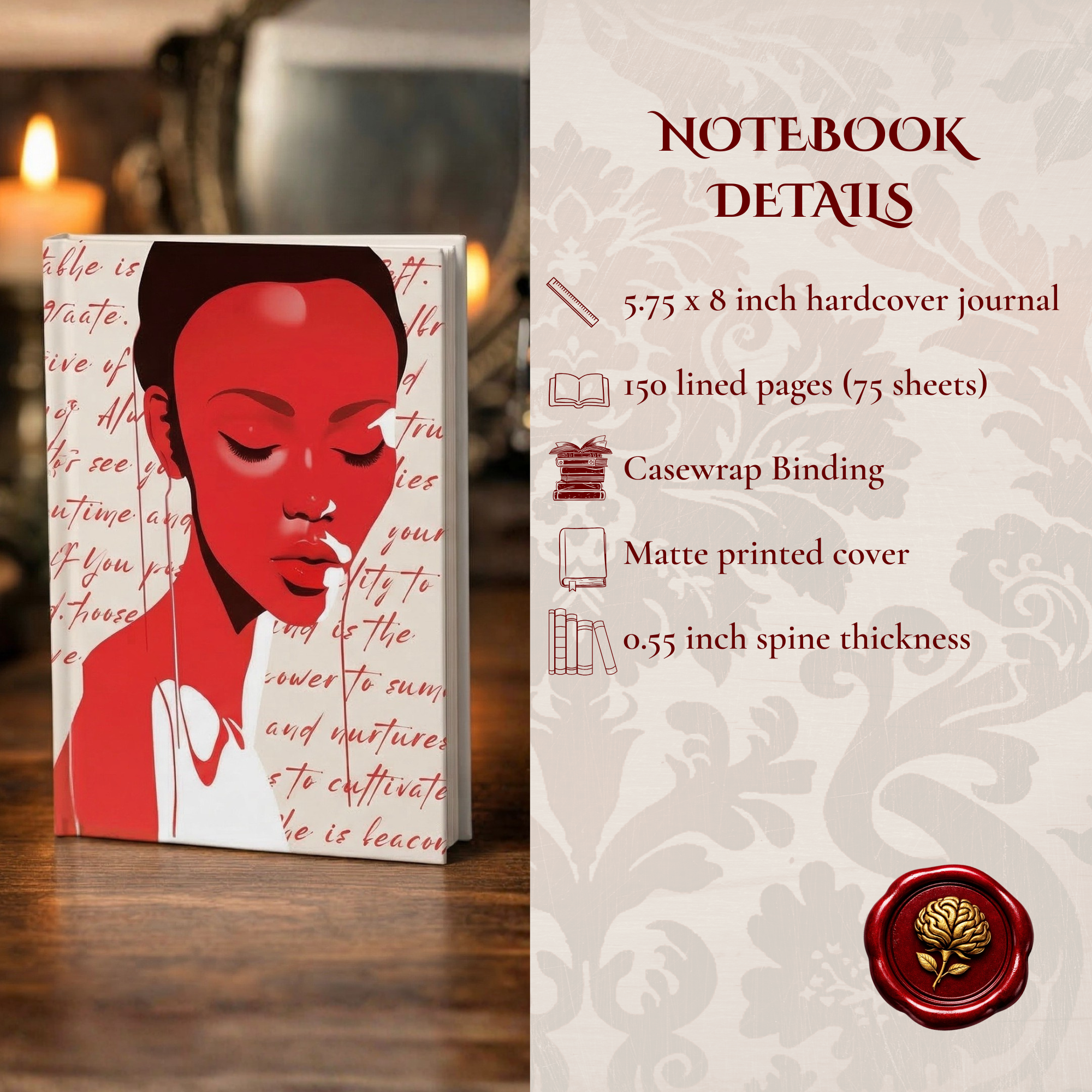 Divine Feminine Journal | Goddess Energy Notebook | Sacred Feminine Writing Journal | Spiritual Reflection Journal5 product thumbnail image